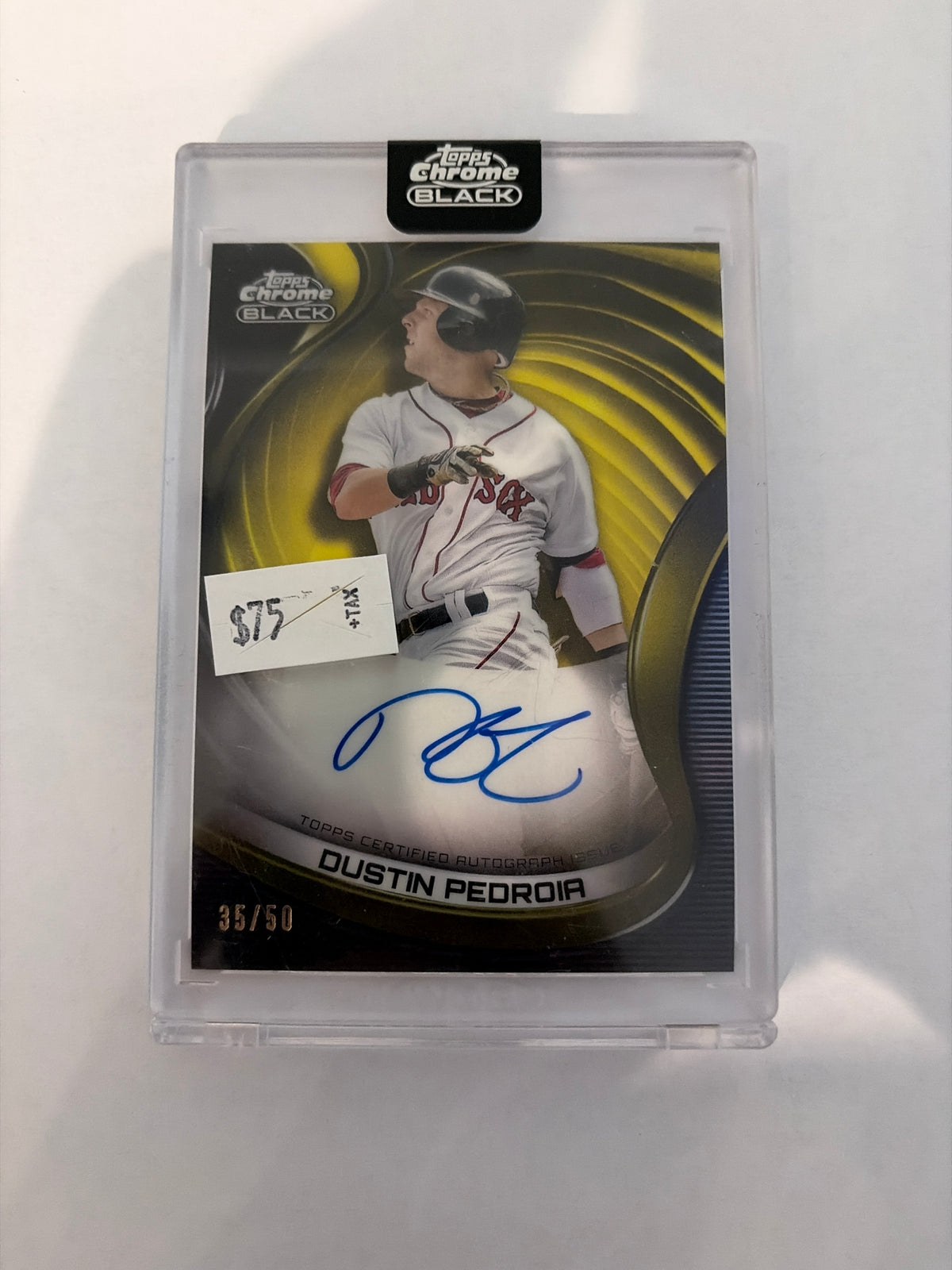 2022 Topps Chrome Black Signature 35/50 Dustin Pedroia