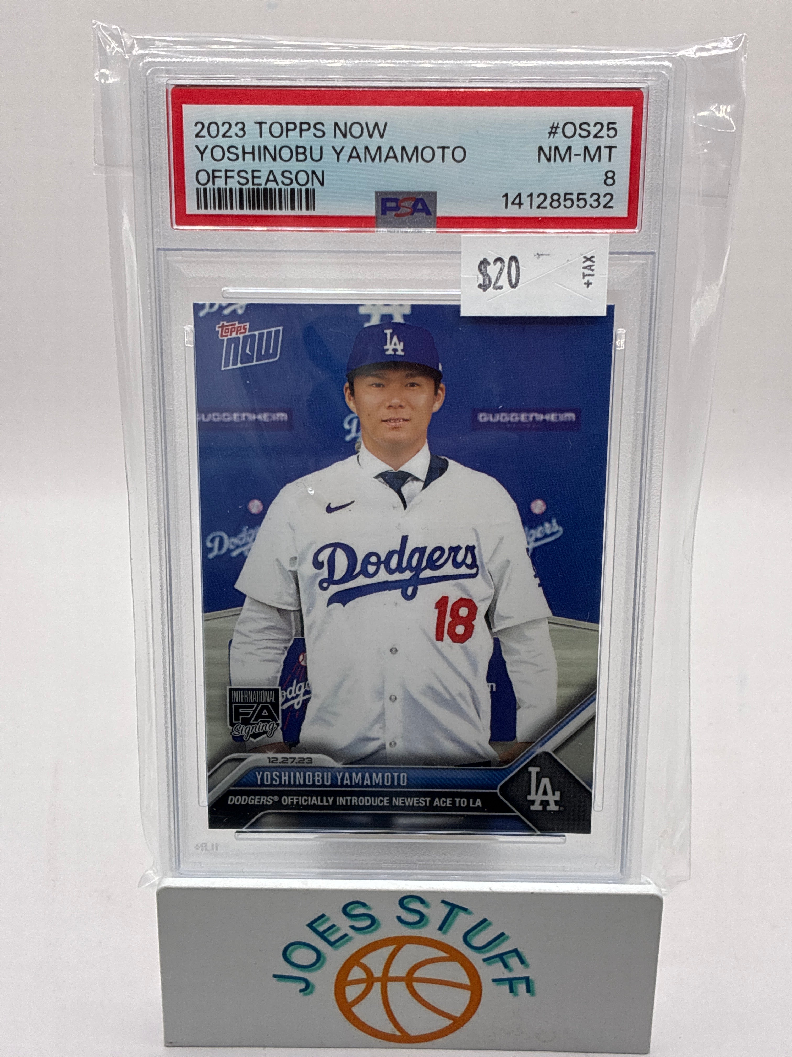 2023 Topps Now Off-Season Yoshinobu Yamamoto PSA 8