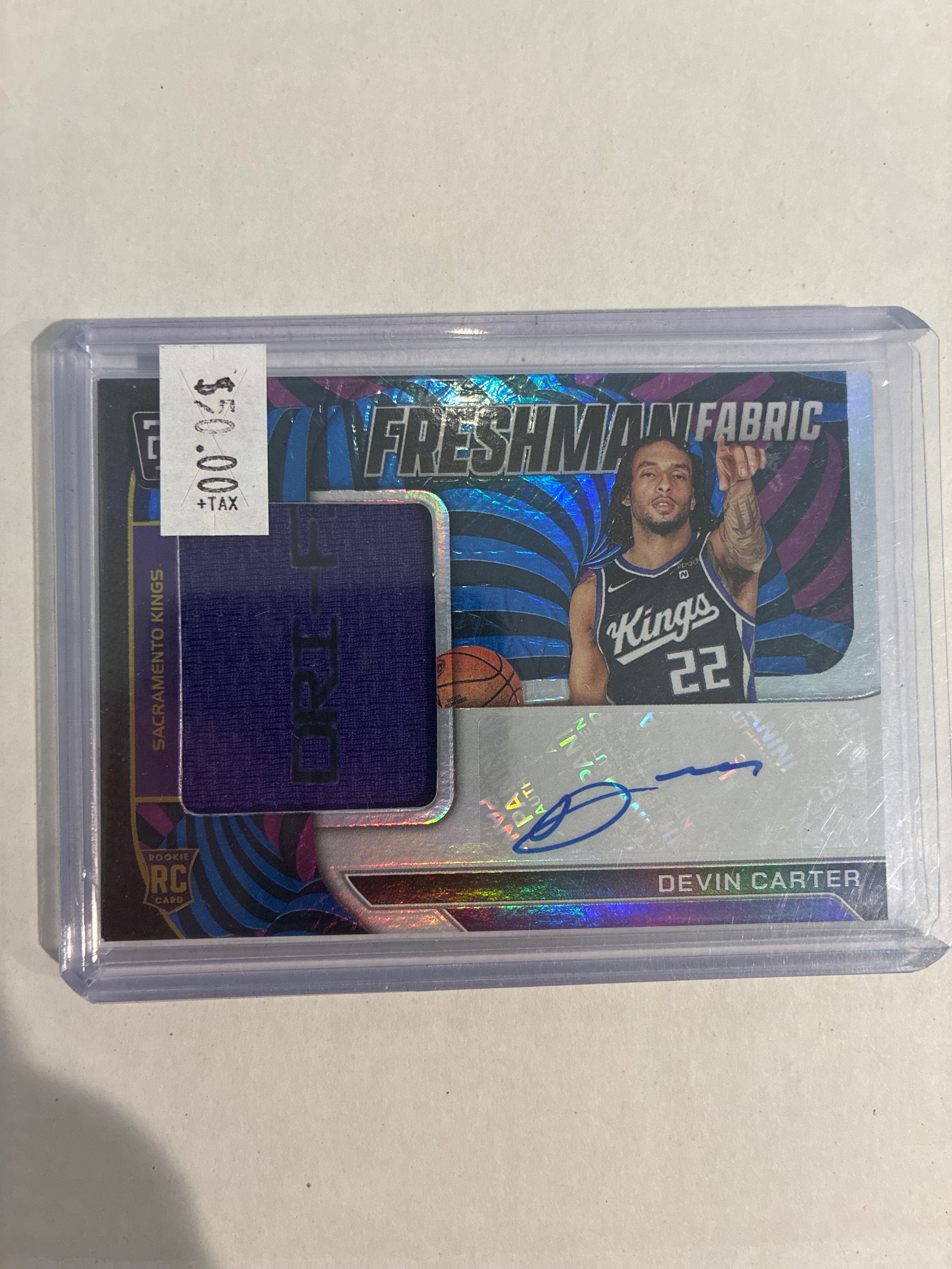 2024-25 Panini Totally Certified Devin Carter Freshman Fabric Auto 2/5