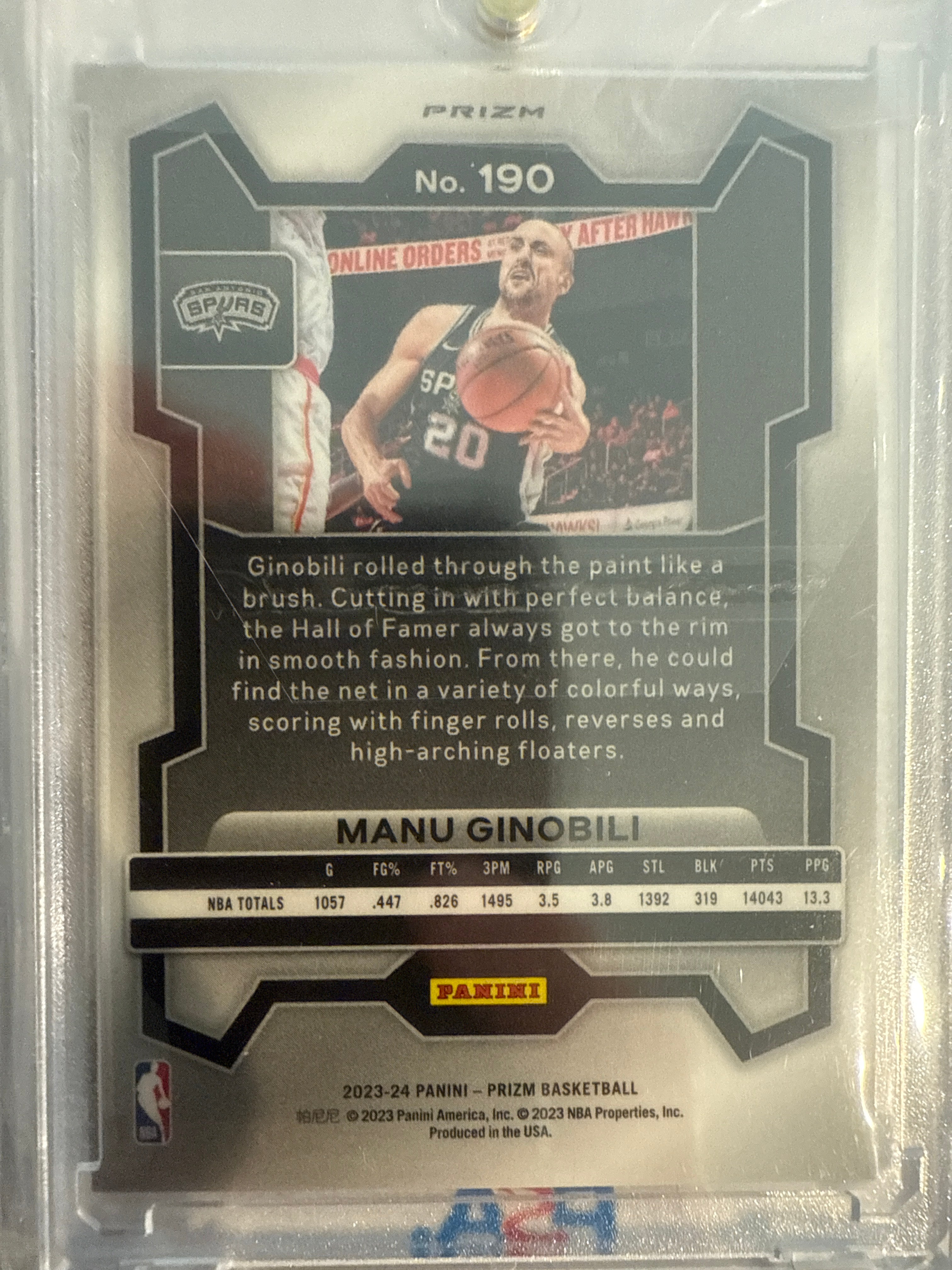 2023 Prizm Manu Ginobili Snakeskin