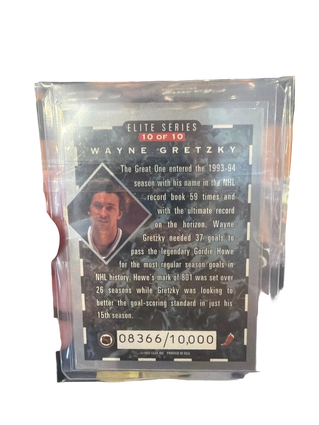 1993 donruss elitle series 8366/10000 Wayne Gretzky