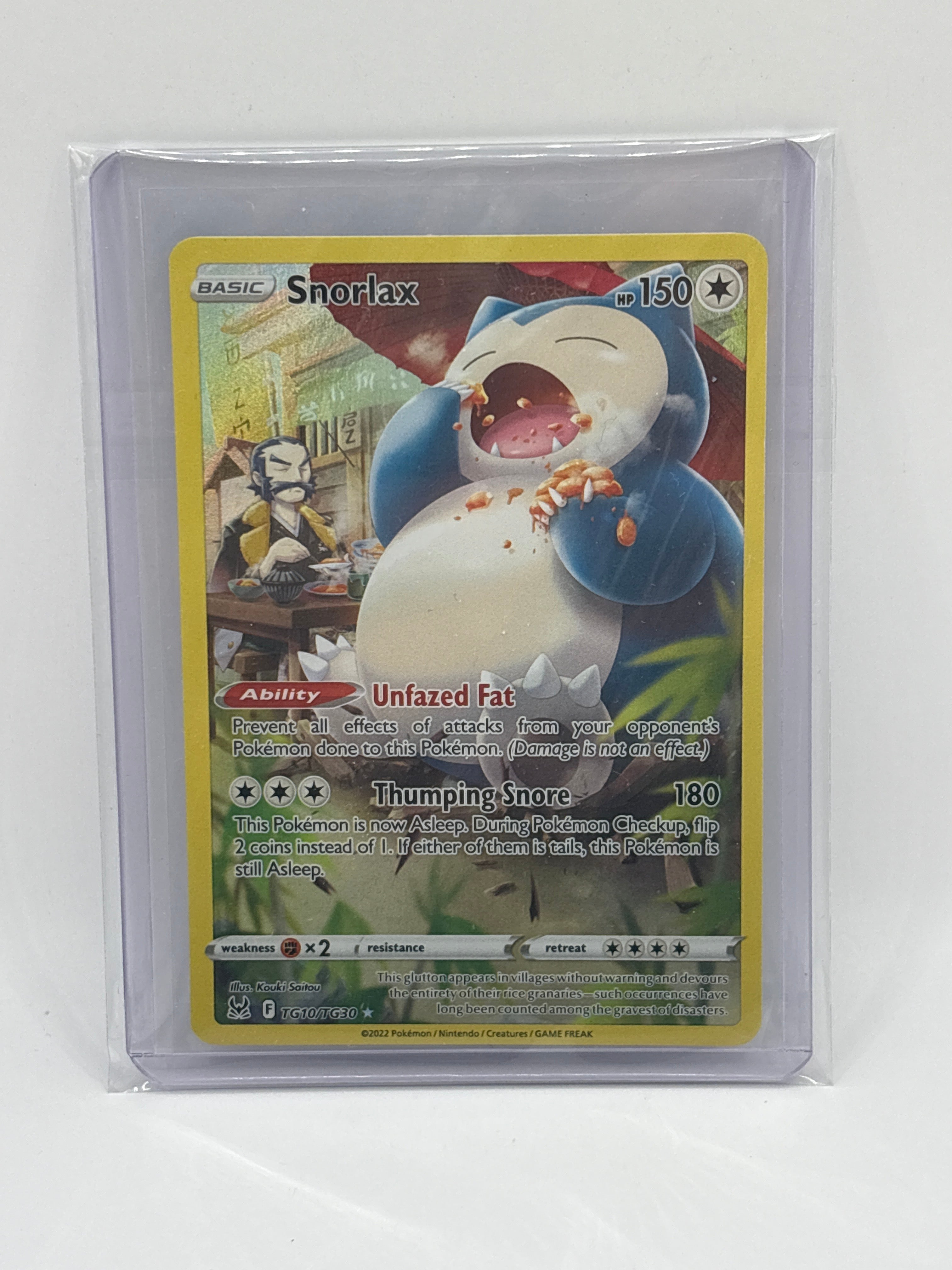 Pokemon Snorlax TG10/TG30 Lost Origin Trainer Gallery Holo Near Mint