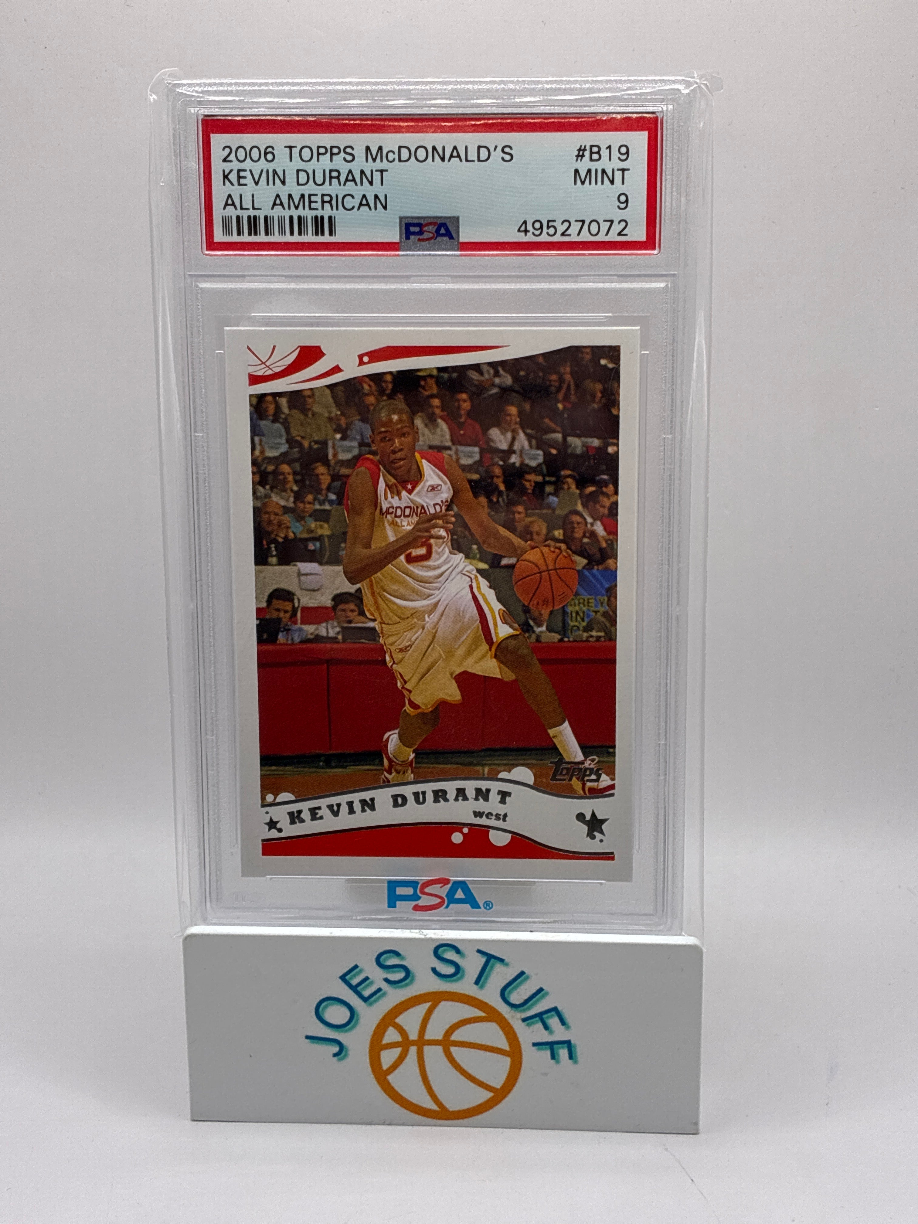 2006 Topps McDonalds High School All American Kevin Durant #B19 PSA 9
