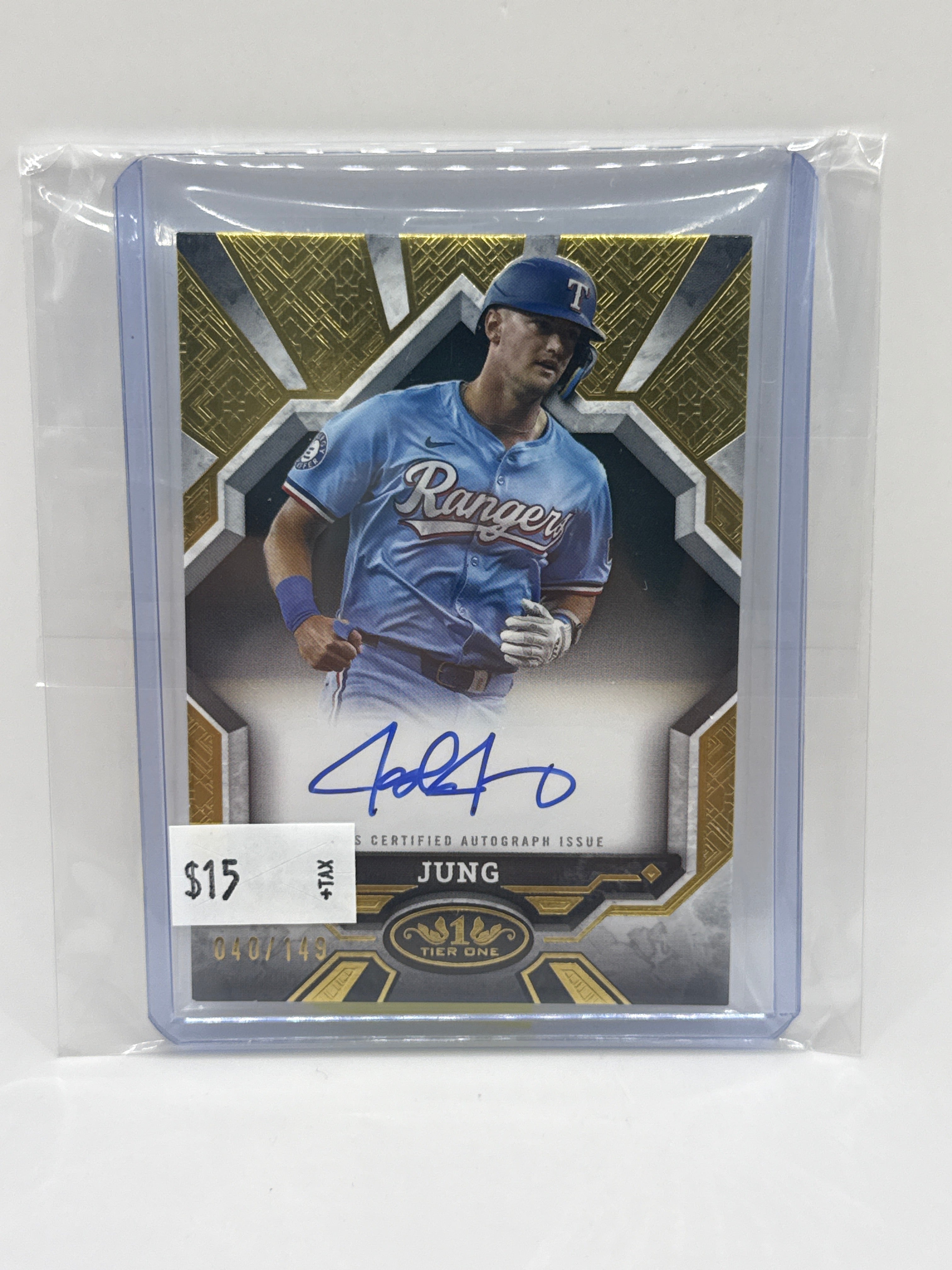 2025 Topps Teir One Jace Jung Autograph 040/149