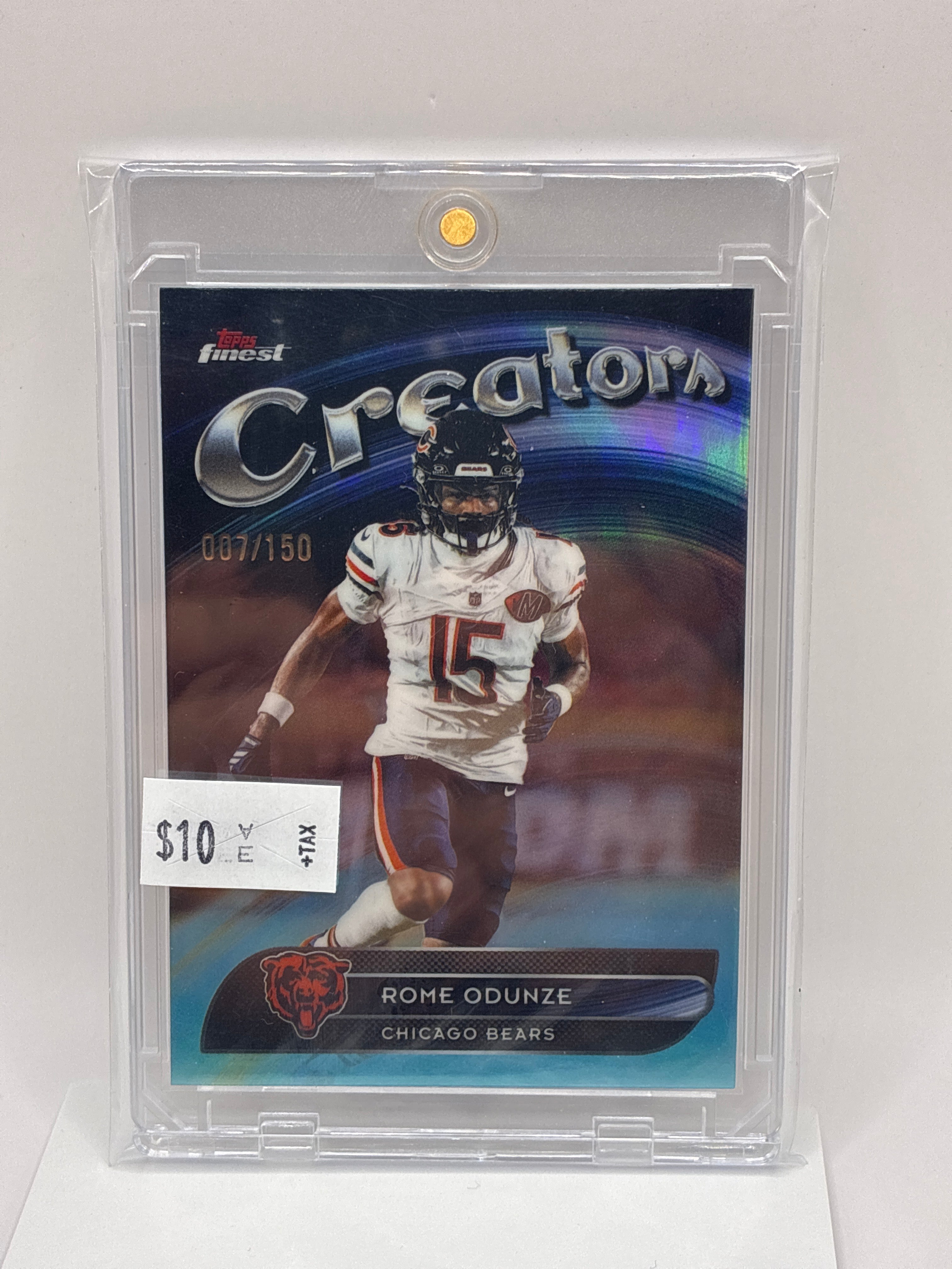2025 Topps Finest Rome Odunze Aqua 007/150