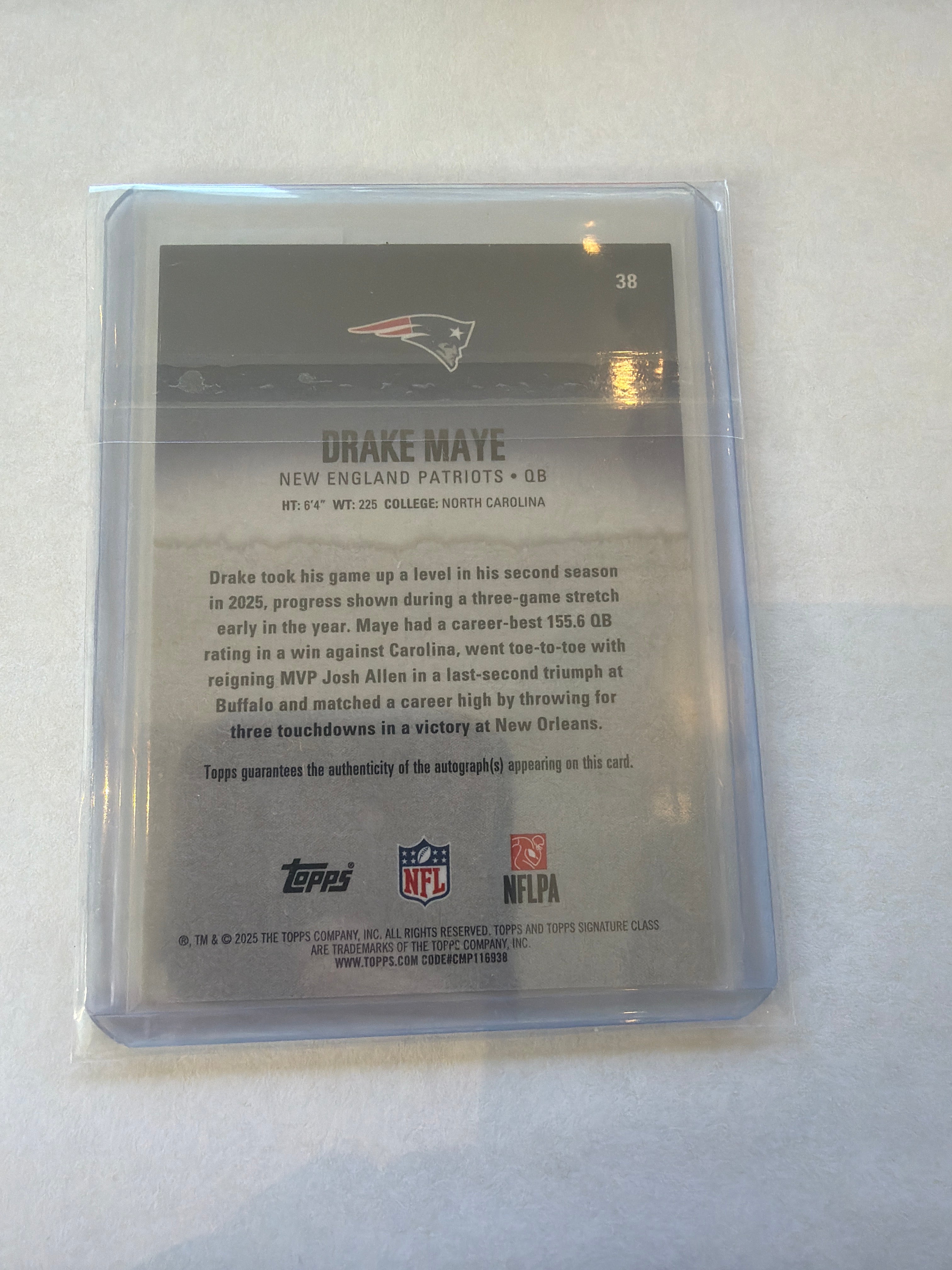 2025 drake maye auto 12/50