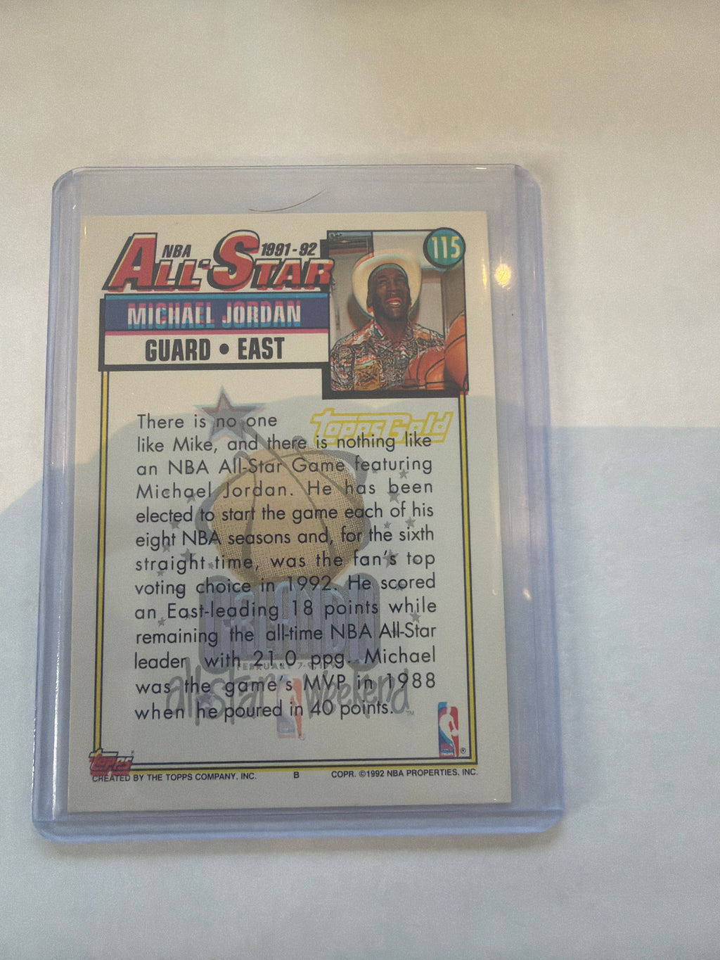 1992 Topps NBA all star Michael Jordan
