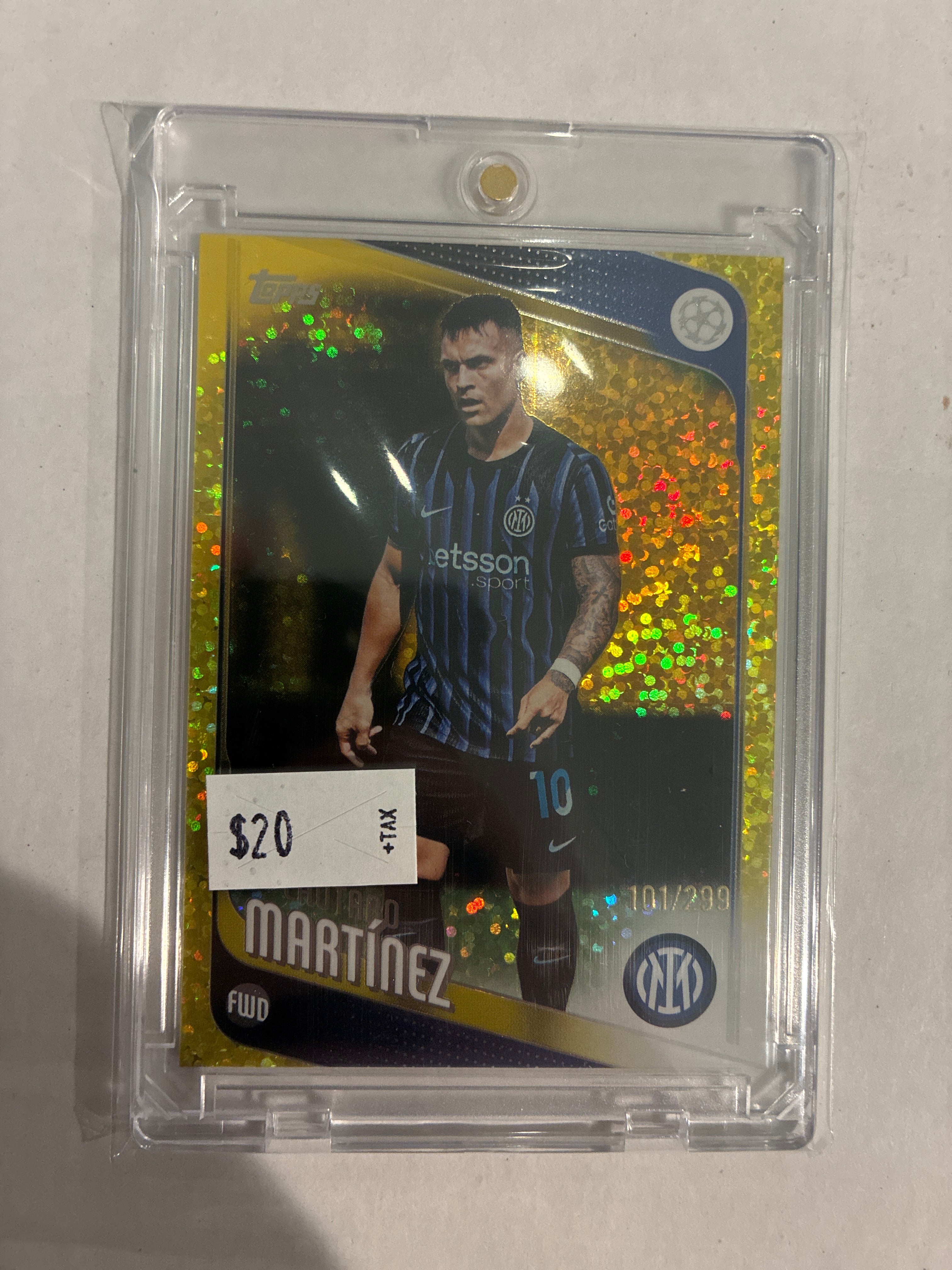 2026 Topps UEFA UCC Flagship Lautaro Martinez Gold Speckle Parallel /299