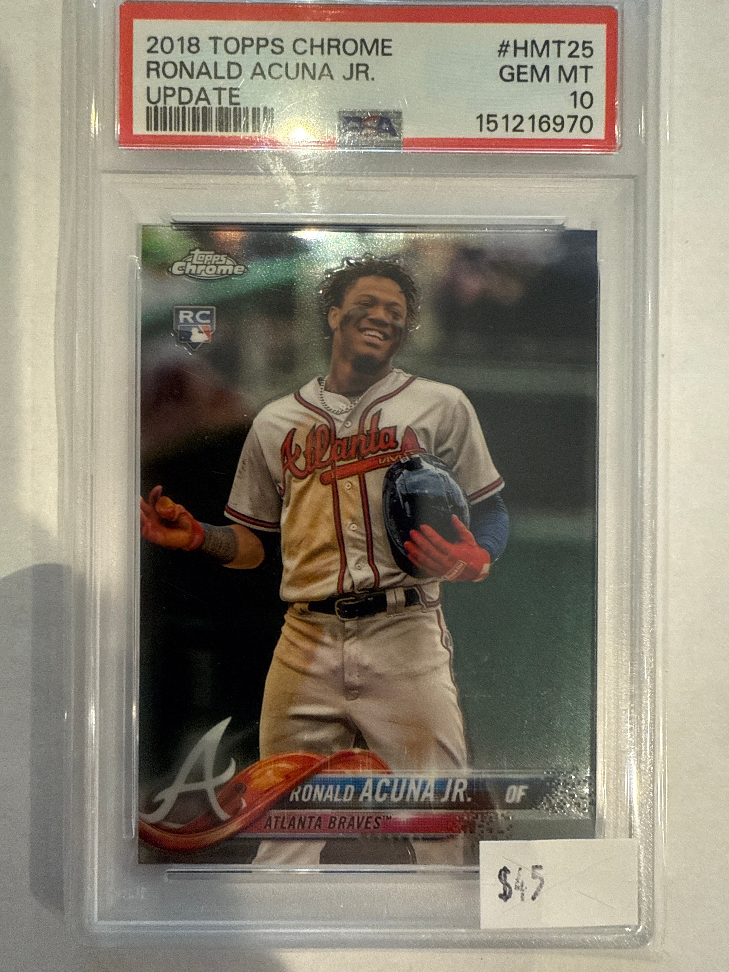 2018 Topps Chrome Ronald Acuna Jr. Update PSA 10