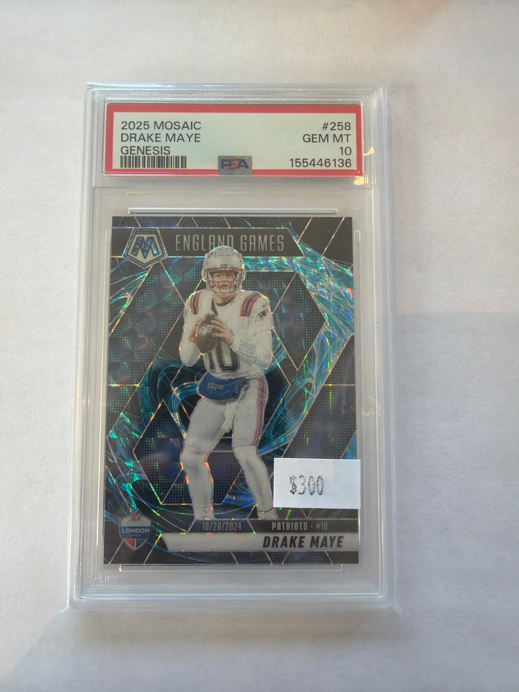 2025 mosaic drake maye genesis PSA10