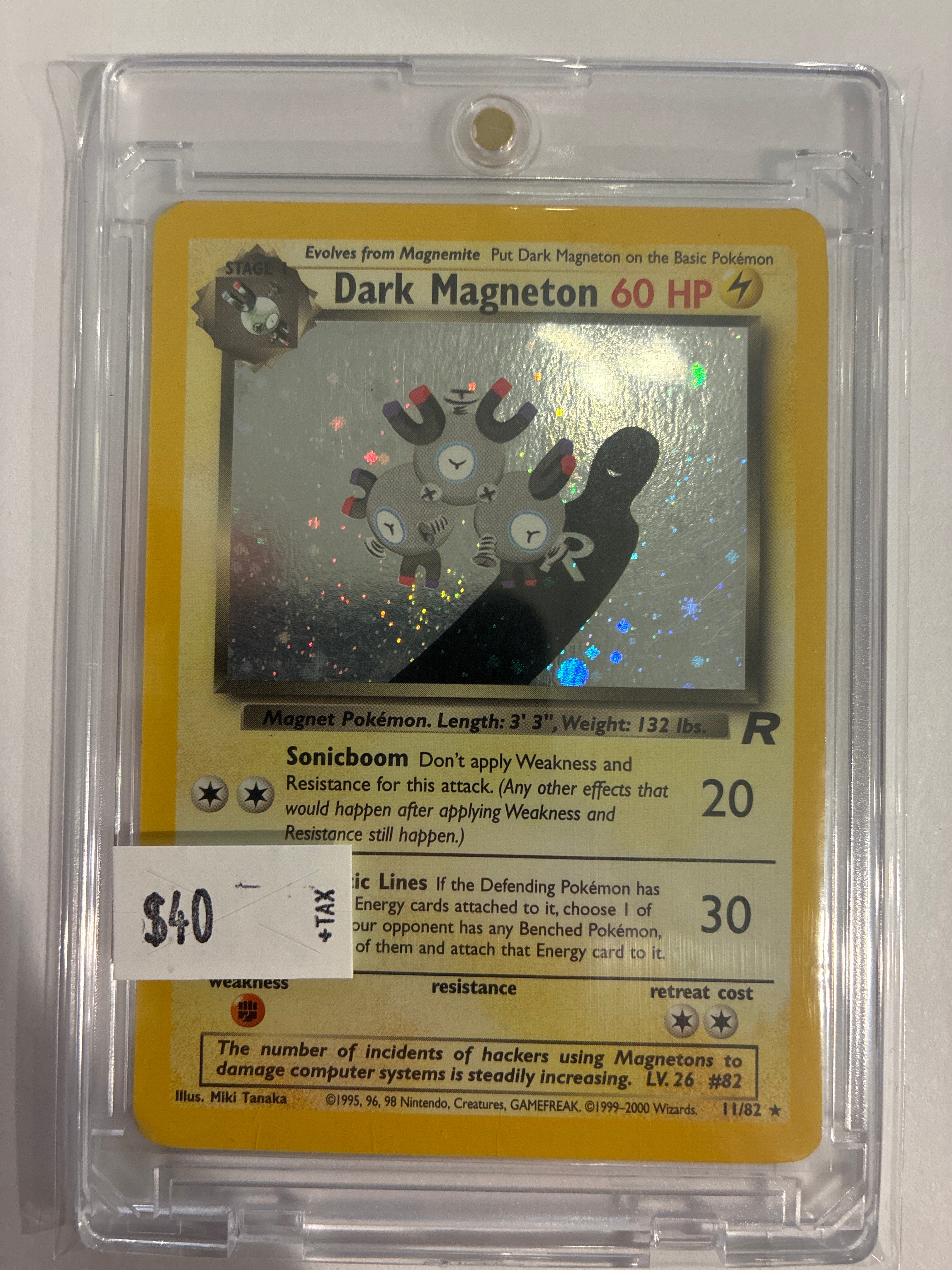 Dark Magneton 11/82 Team Rocket Holo