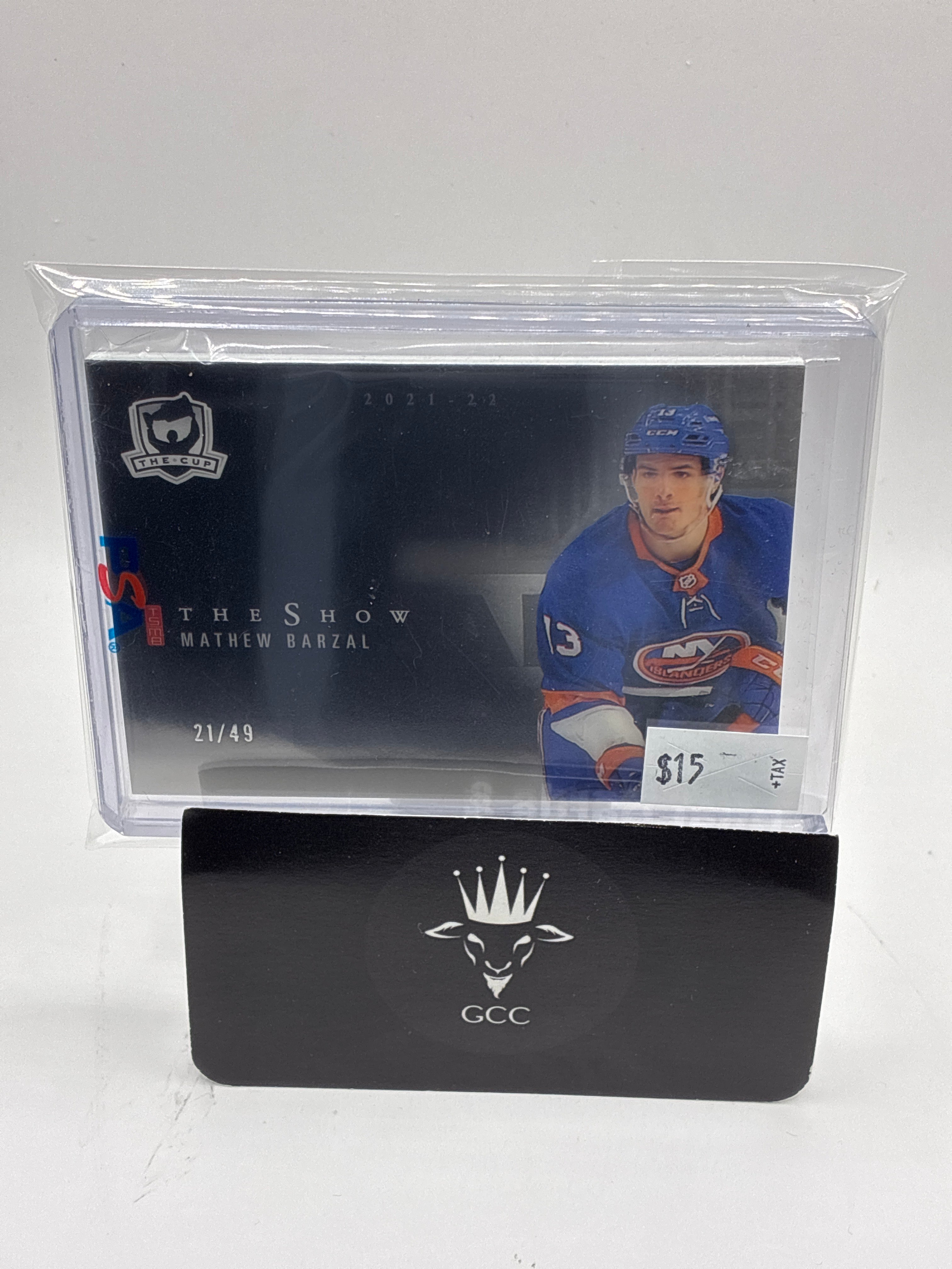 2021-22 Upper Deck the Cup The Show Mathew Barzal Black 21/49