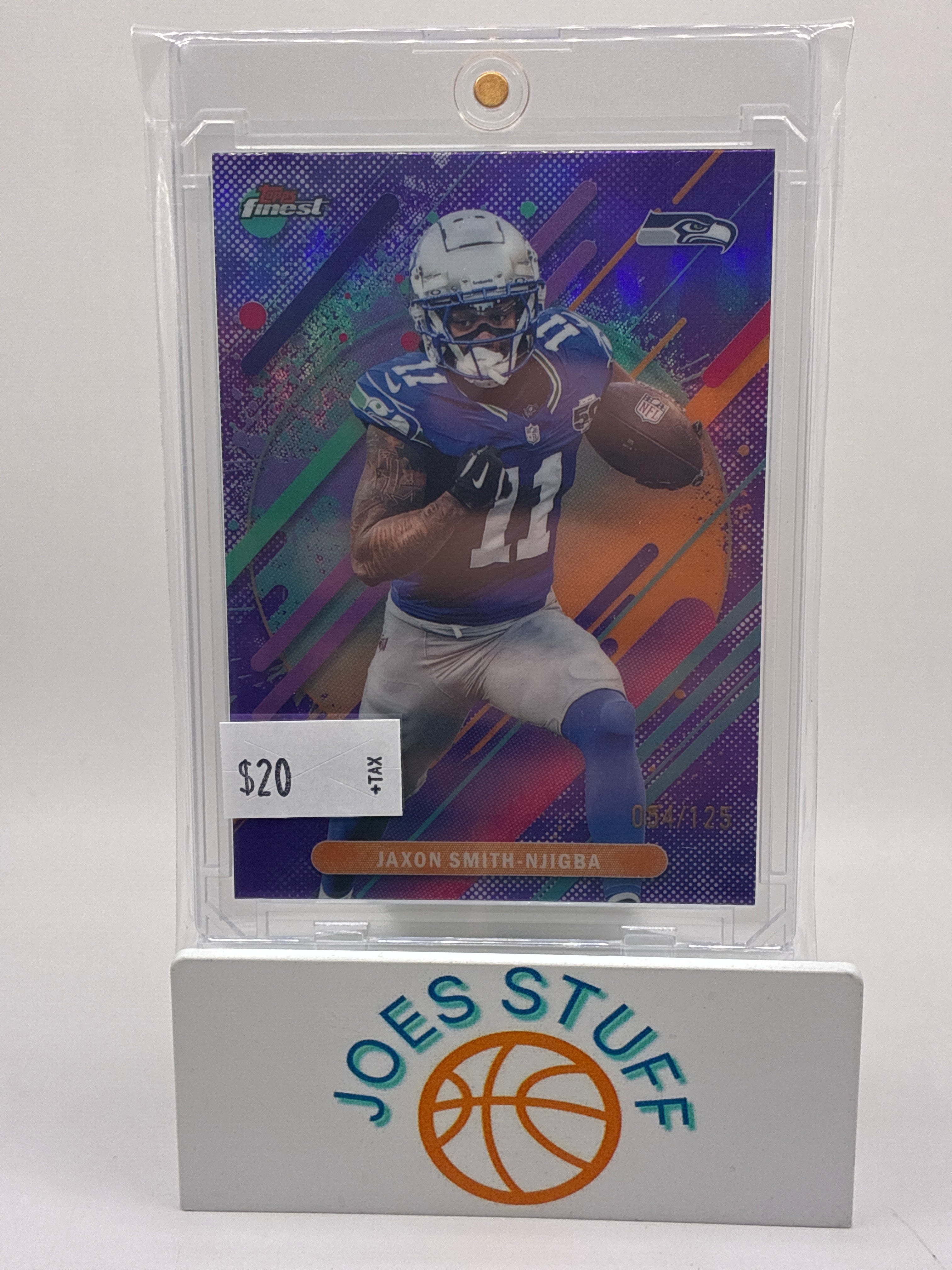 2025 Topps Finest Jaxon Smith Njigba Purple Refractor 54/125