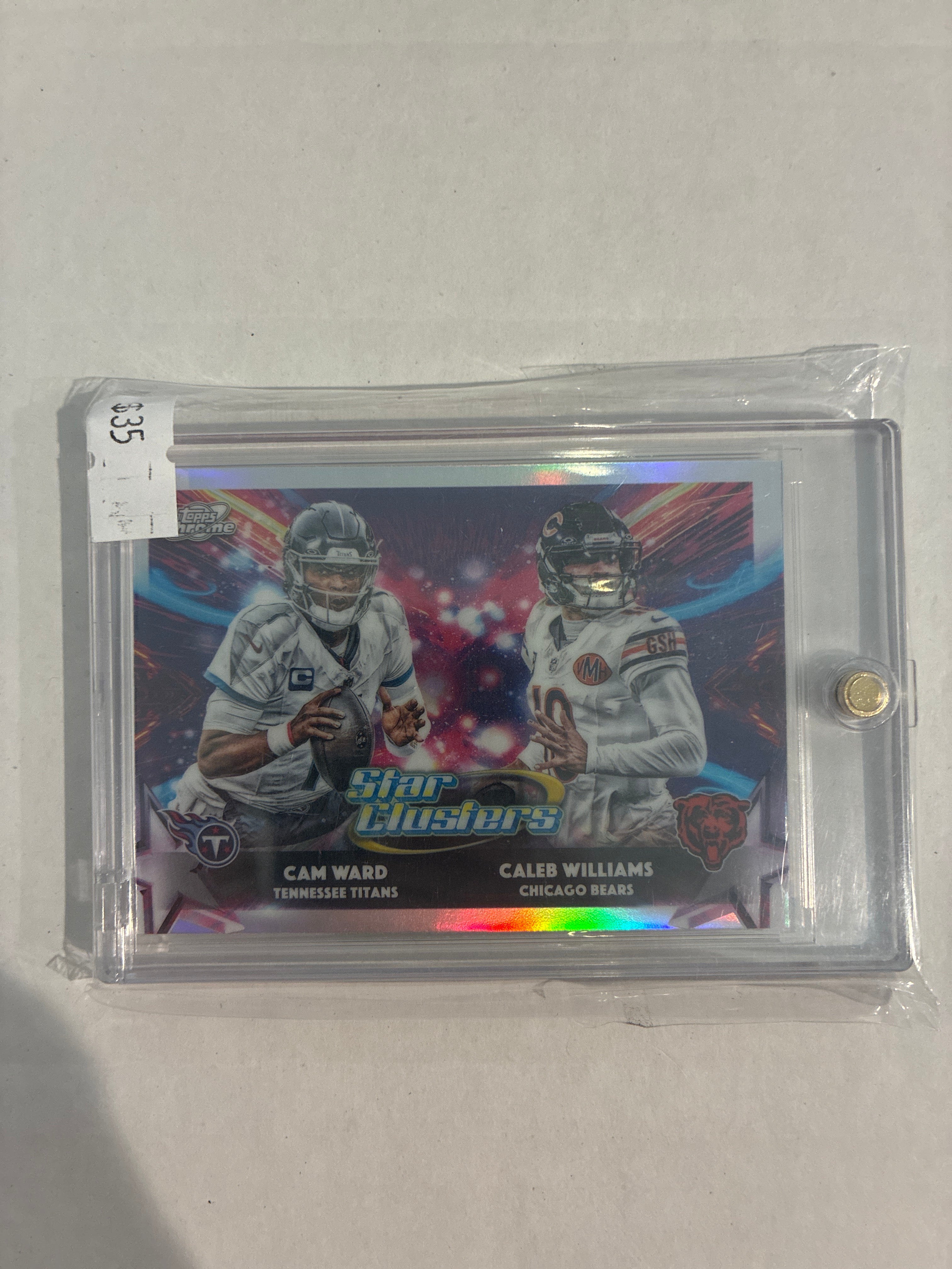 2025 Topps Cosmic Chrome Star Clusters Cam Ward, Caleb Williams