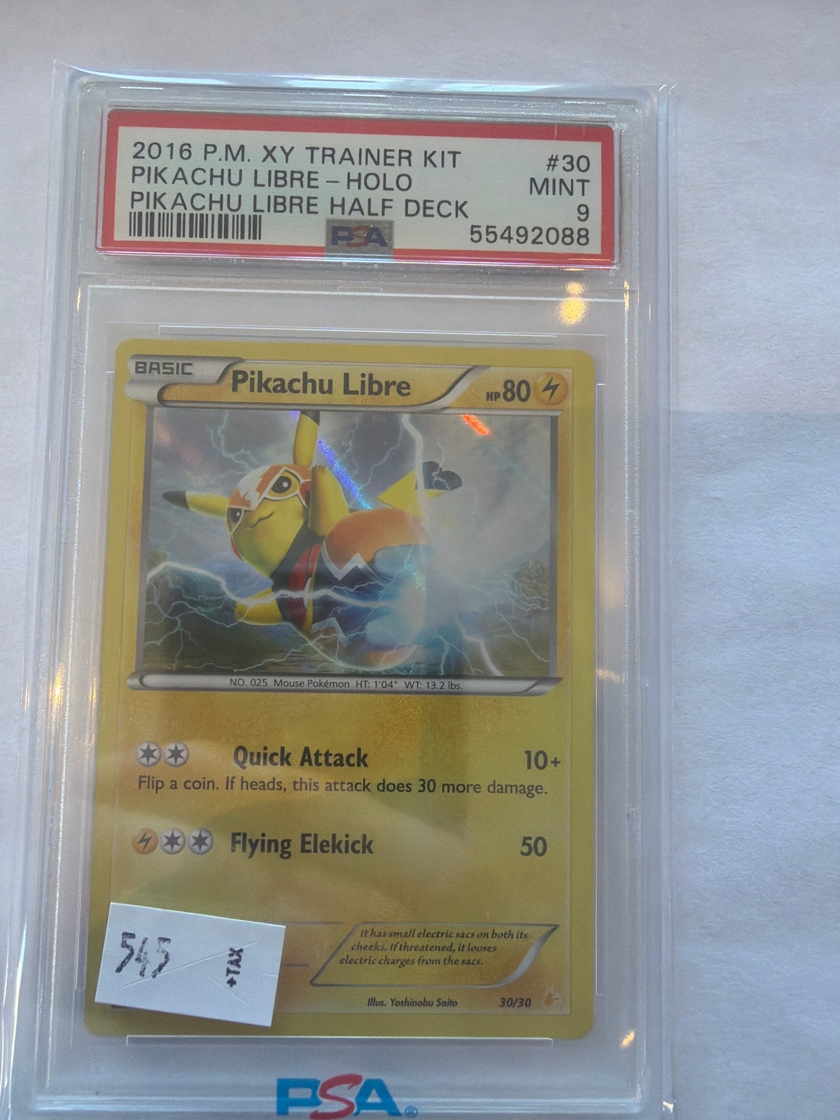 Pikachu libre 30/30 PSA10