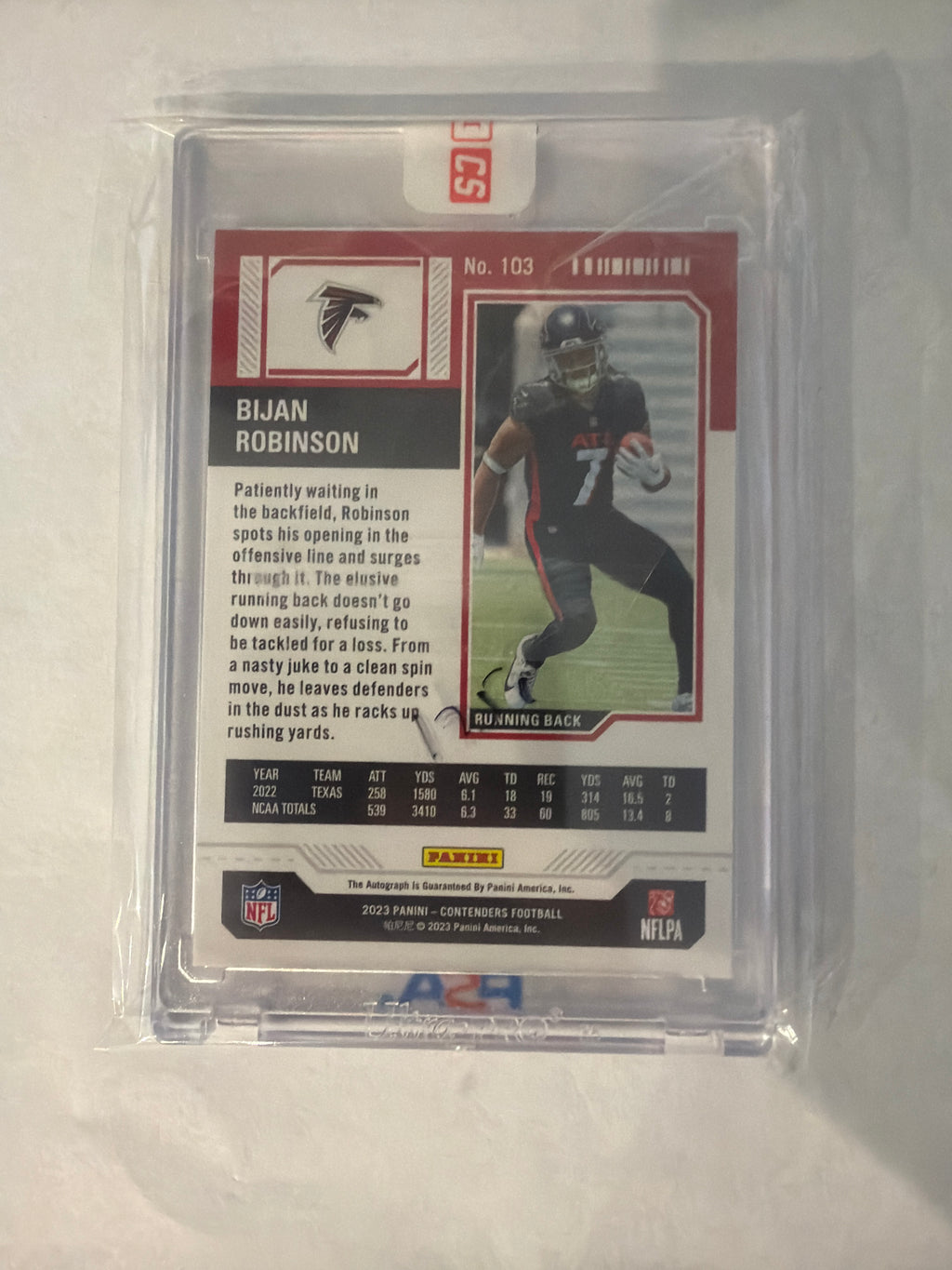 2023 contenders rookie ticket bijan Robinson auto
