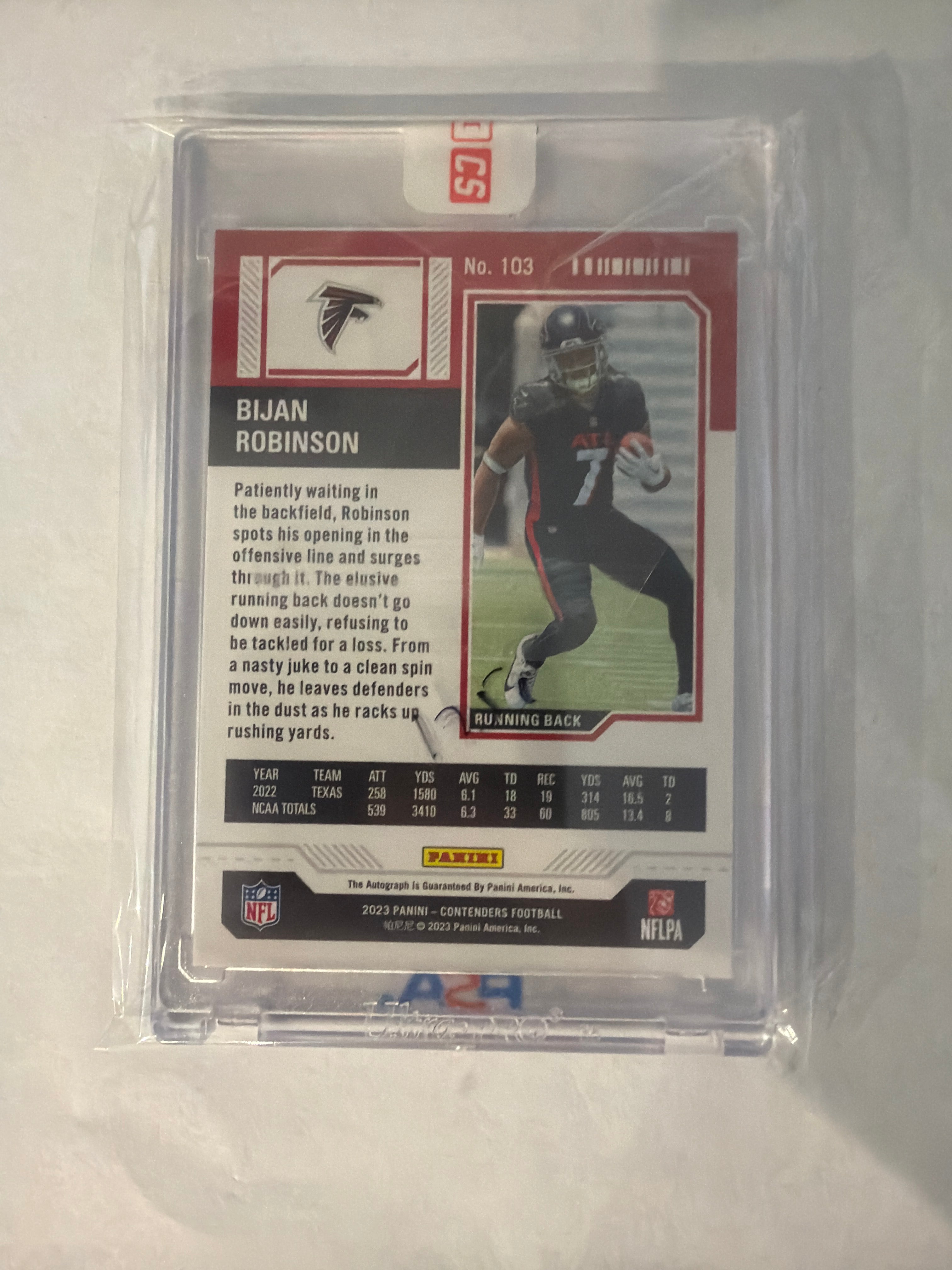 2023 contenders rookie ticket bijan Robinson auto