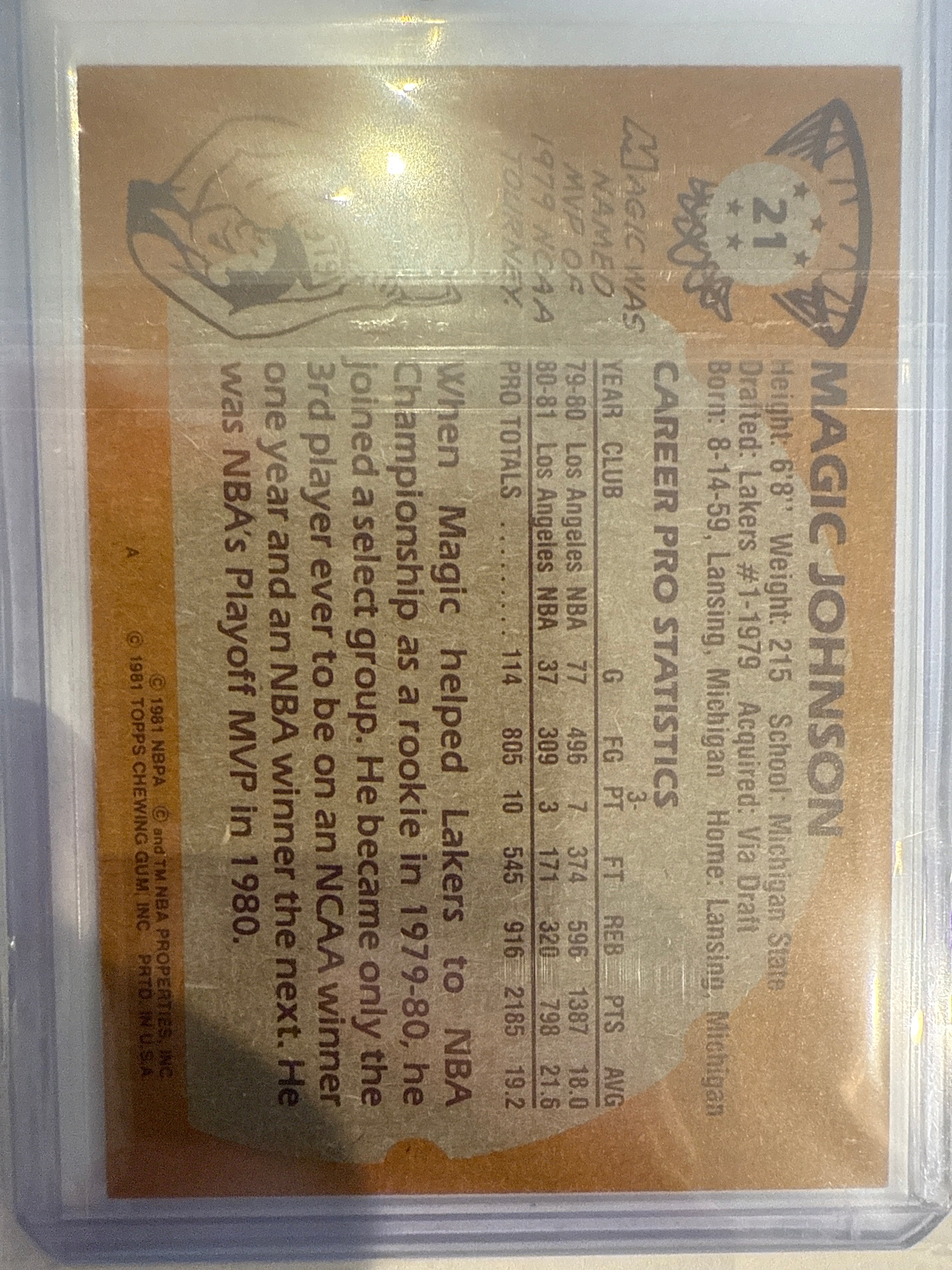 1981 Topps Magic Johnson