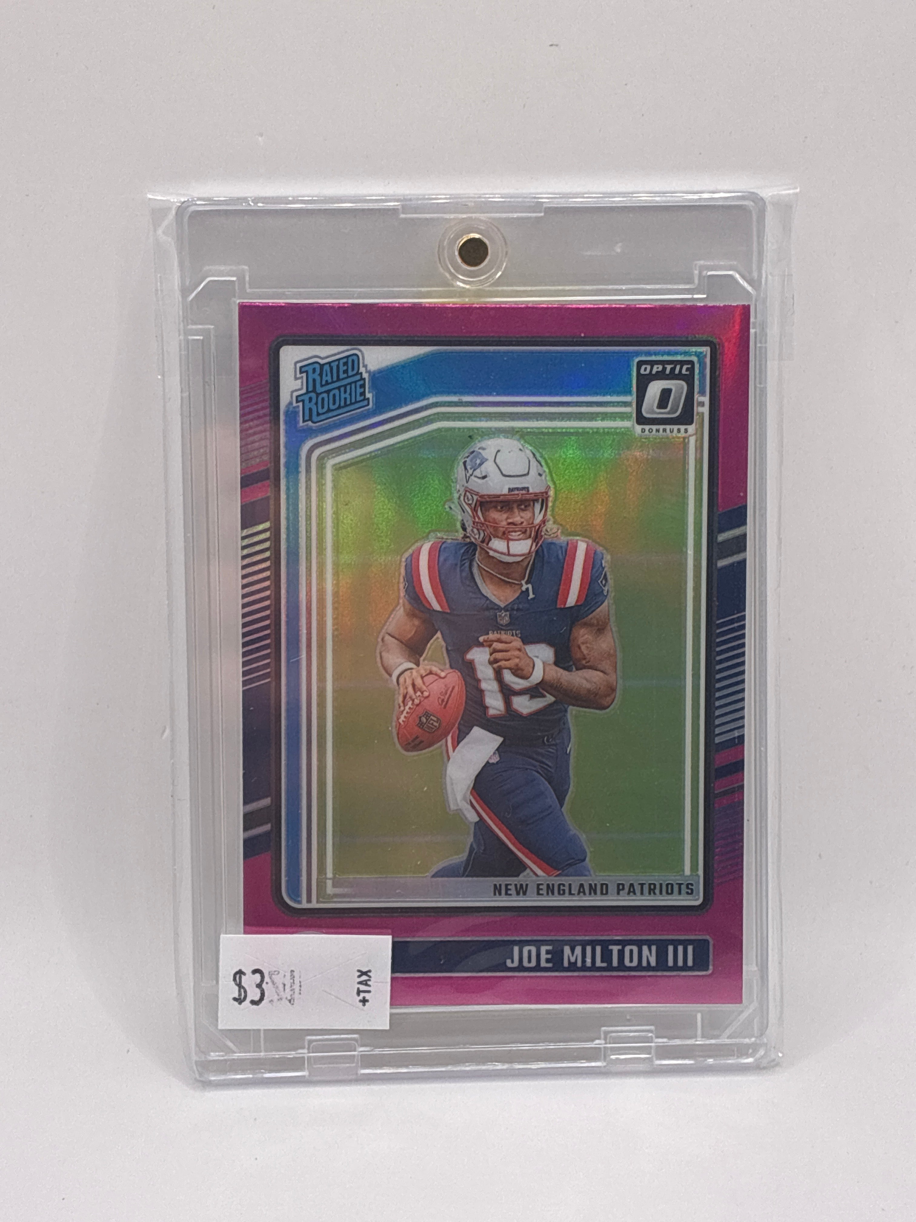 2024 Panini DonRuss Optic Joe Milton Pink Rated Rookie