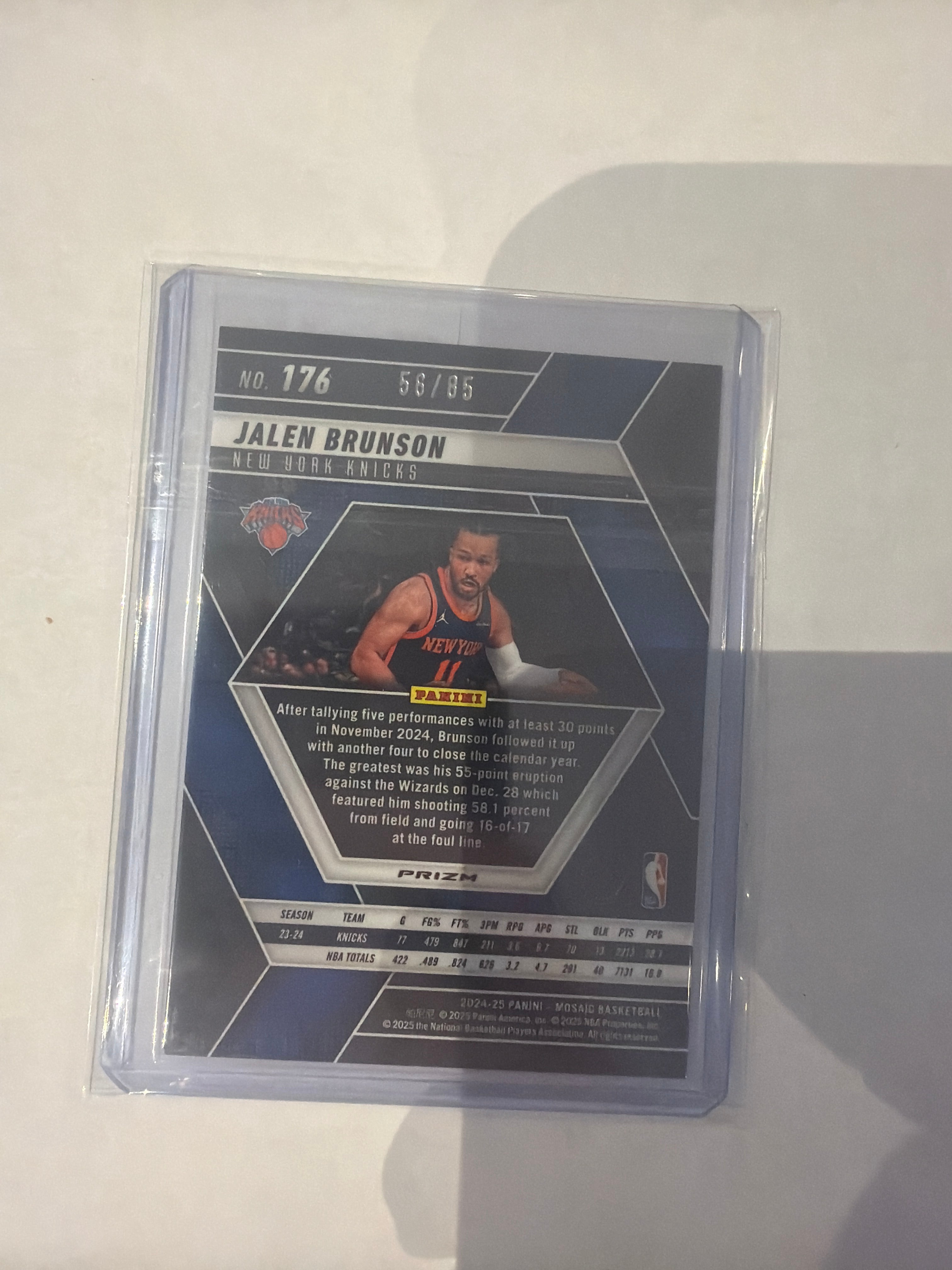 2024/25 Mosaic jalen Brunson 56/85