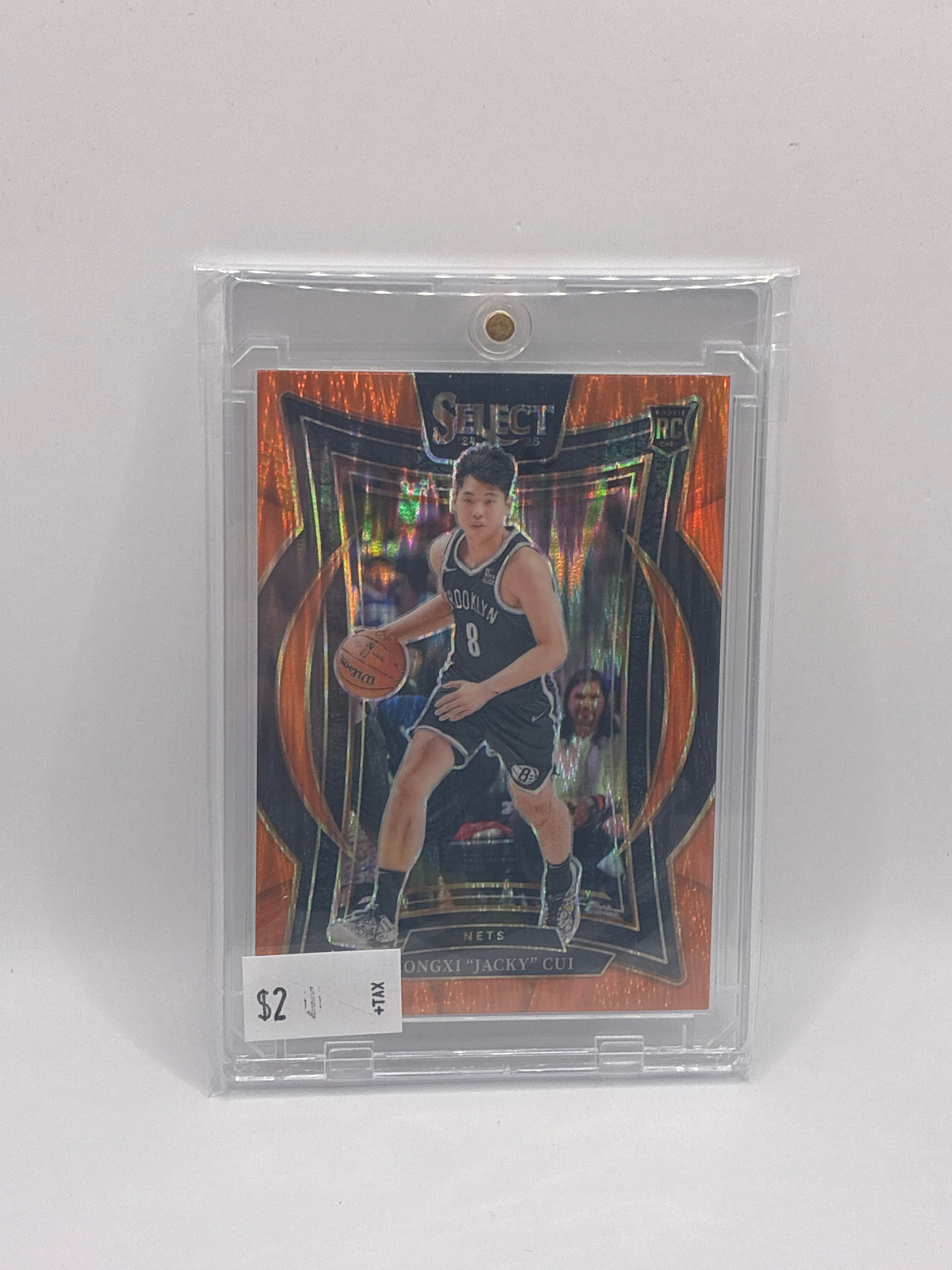 2025 Panini Select Prizm Yongxi “Jacky” Cui Concourse Orange Shock