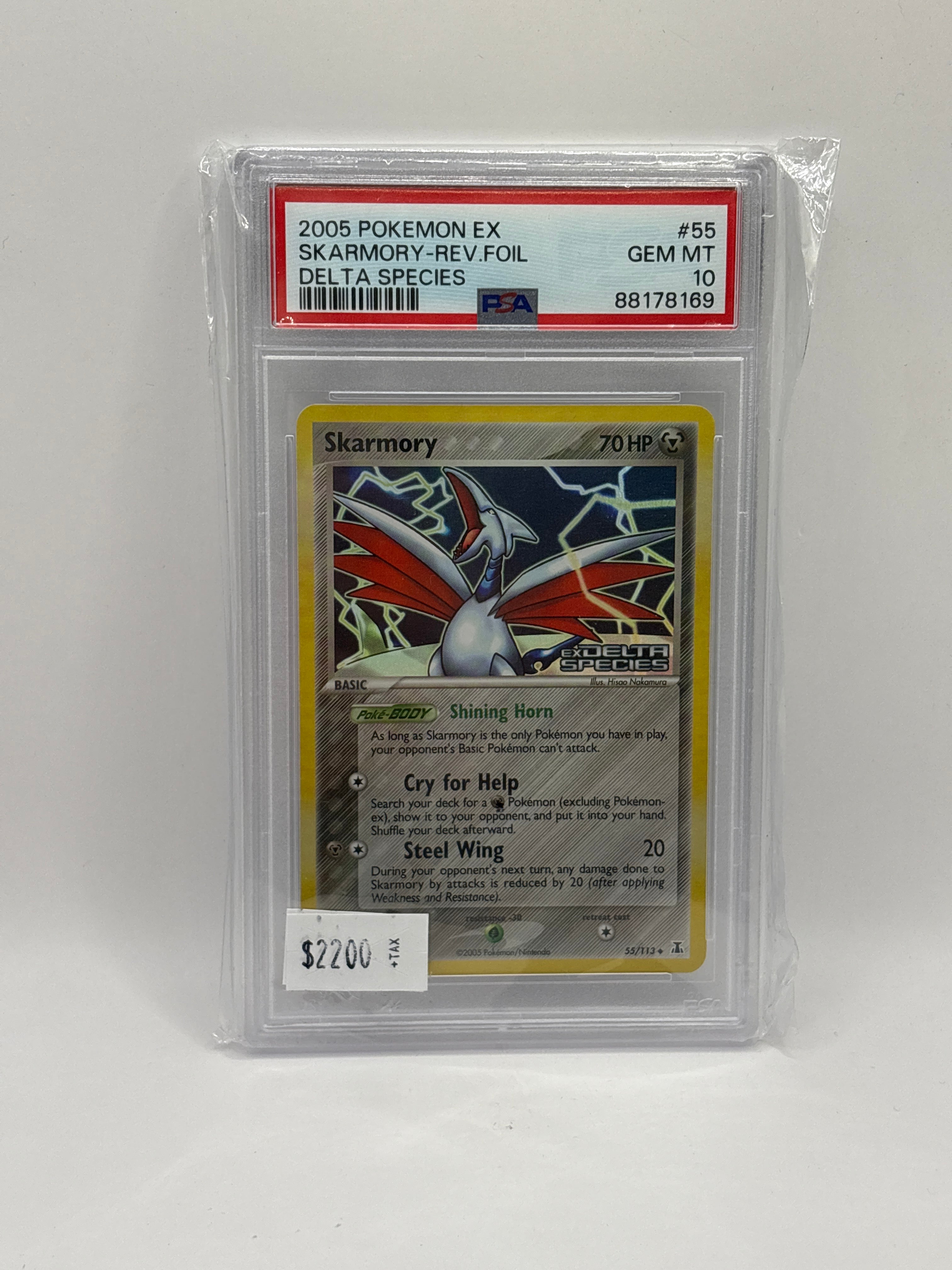 Skarmory 55/113 EX Delta Species Reverse Holo PSA 10