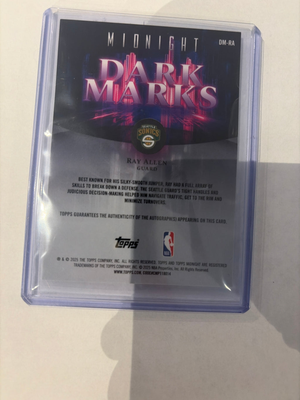 2025 Dark Marks Midnight Ray Allen auto 44/50