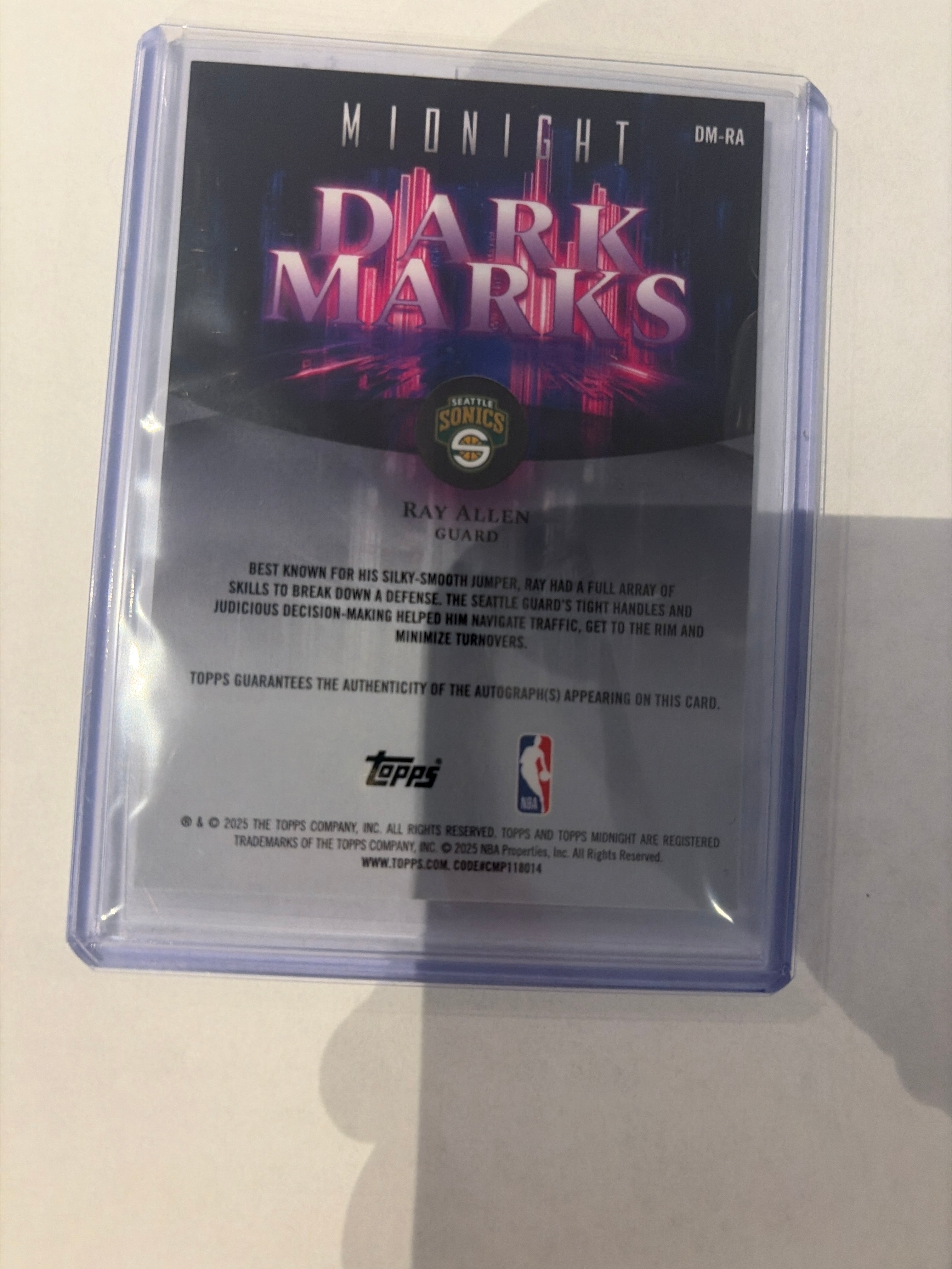 2025 Dark Marks Midnight Ray Allen auto 44/50