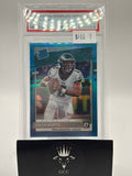 2020 Panini Donruss Optic Jalen Hurts #I64 Rated Rookie Aqua Refractor 116/299 PSA 10