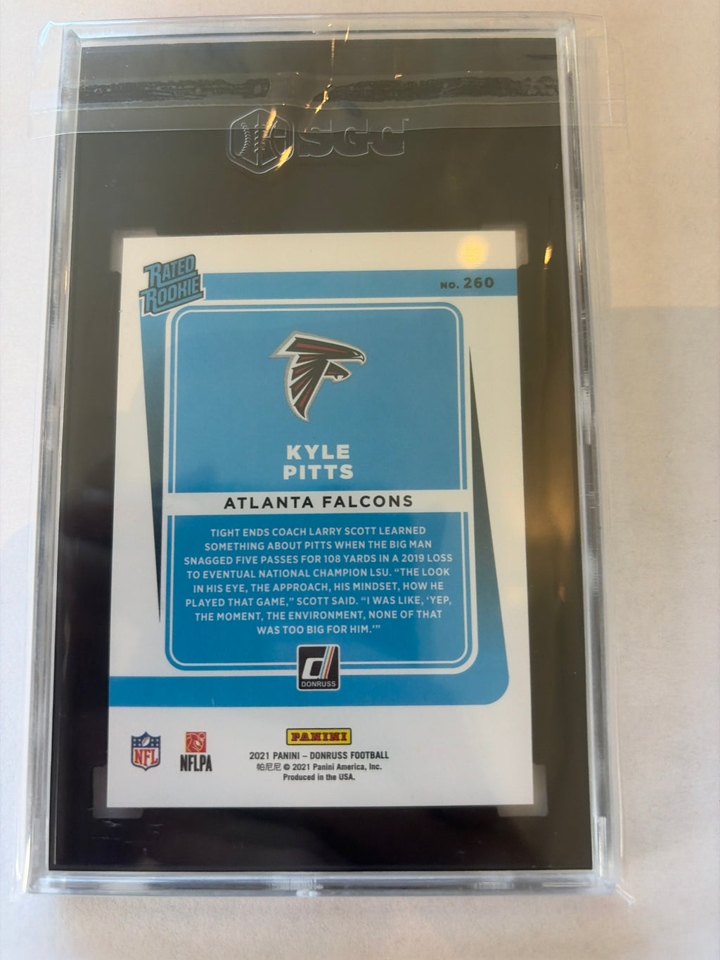 2021 Donruss Kyle Pitts premium SGC 9.5