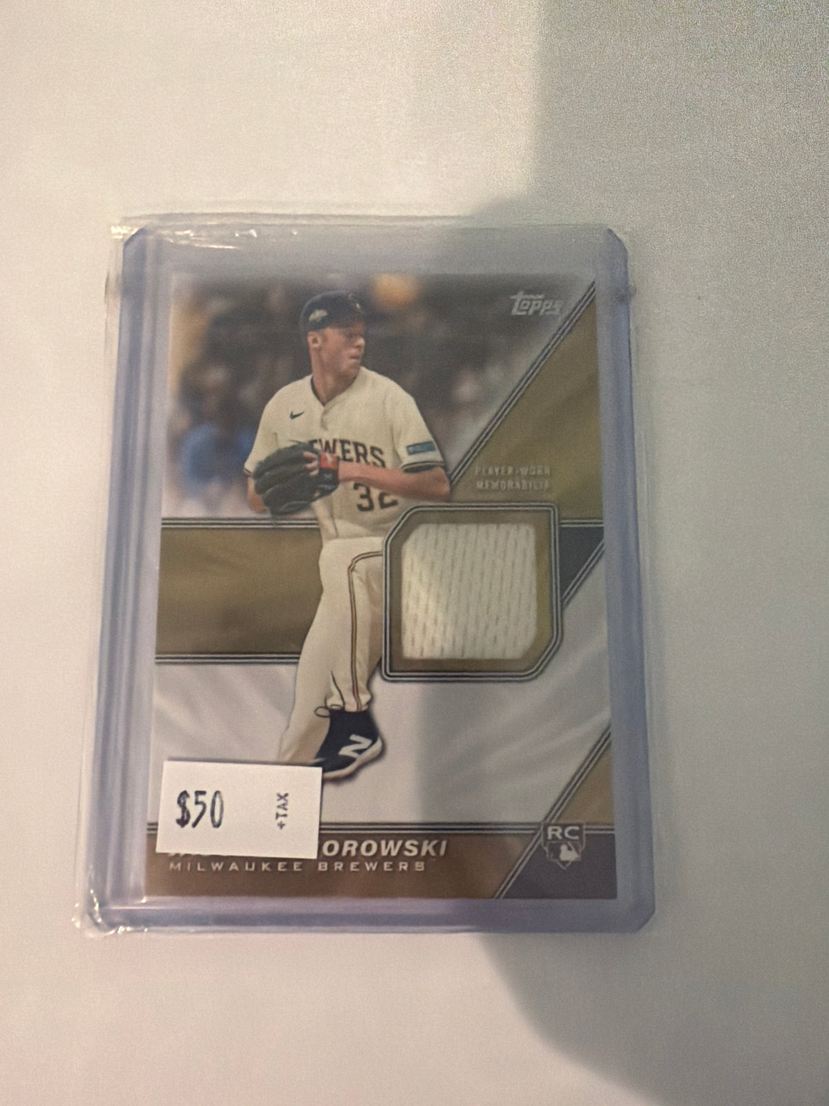 2026 Topps Baseball Game Worn Patch Jacob Misiorowski