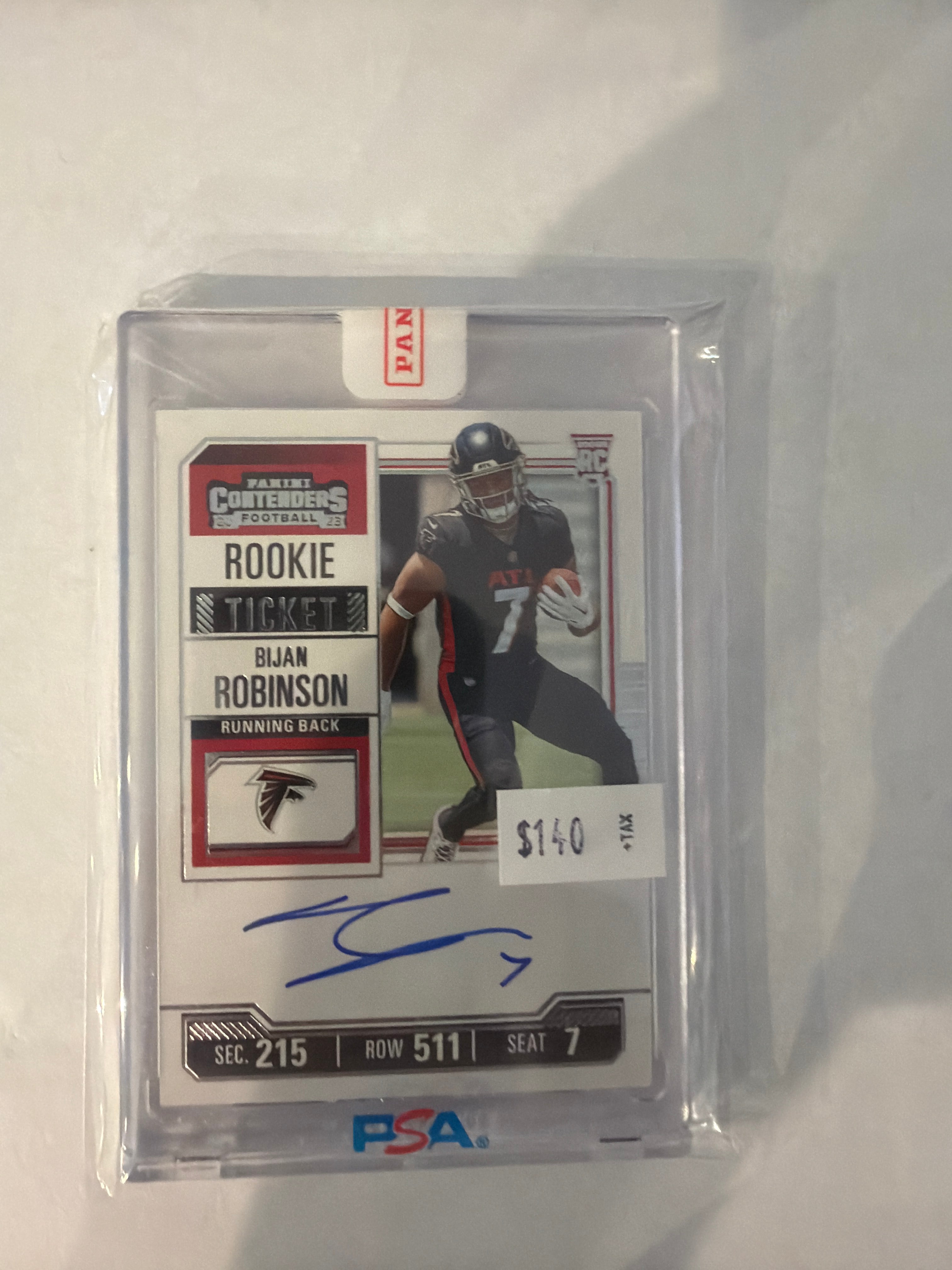 2023 contenders rookie ticket bijan Robinson auto