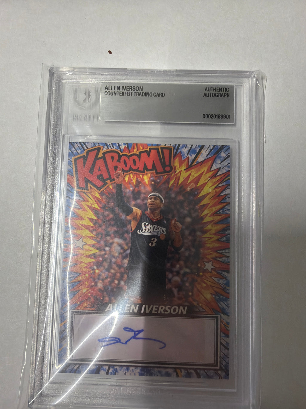 Allen Iverson authentic player signature Beckett