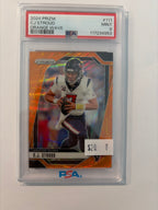 2024 Prizm CJ Stroud orange wave   PSA9