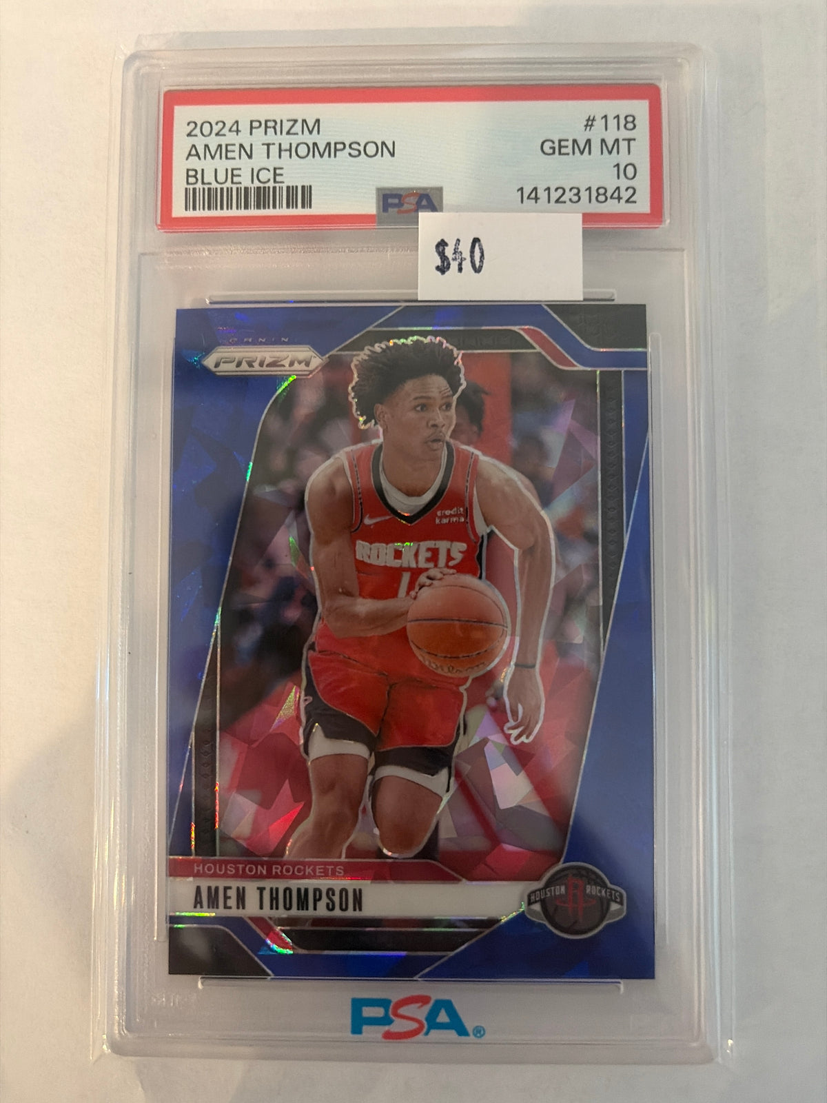 2024 prism amen Thompson blue ice PSA 10