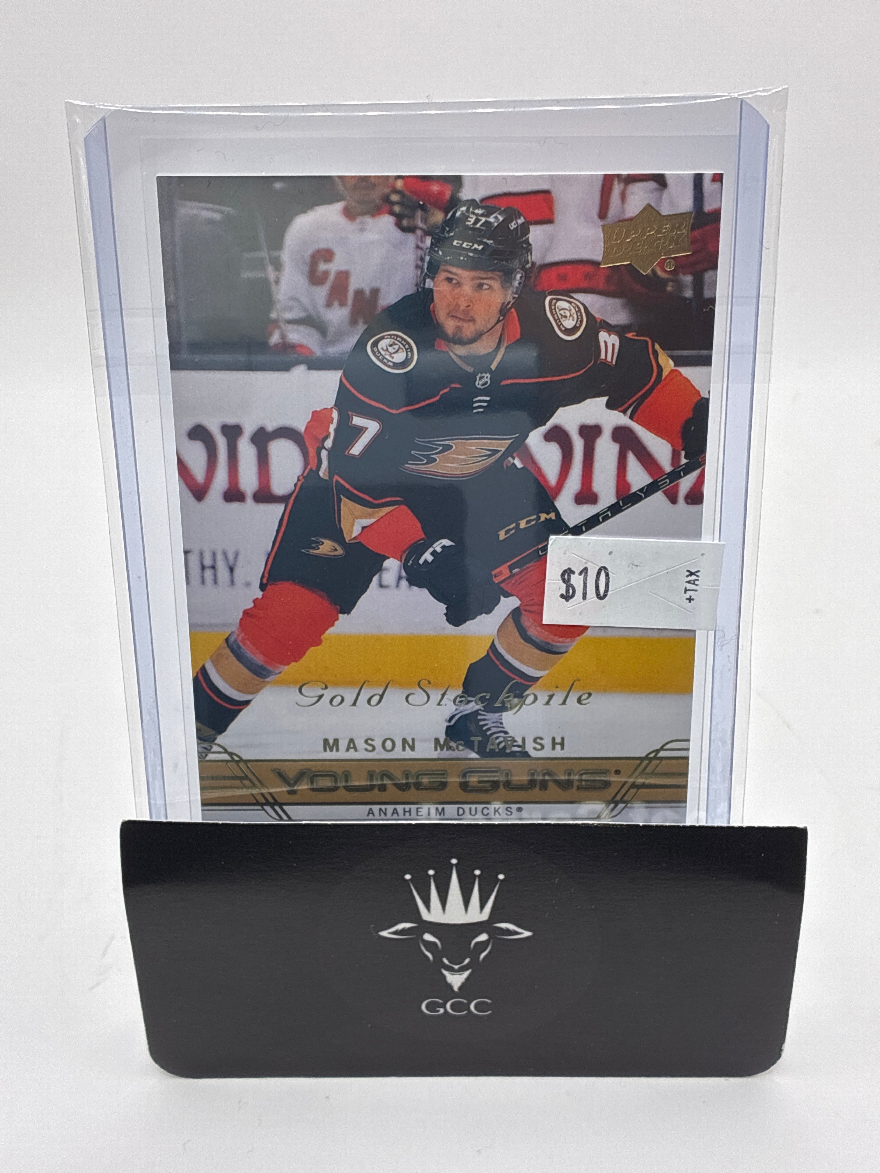 2021-22 Upper Deck Extended Series Retro Young Guns Mason McTavish Gold Stockpile