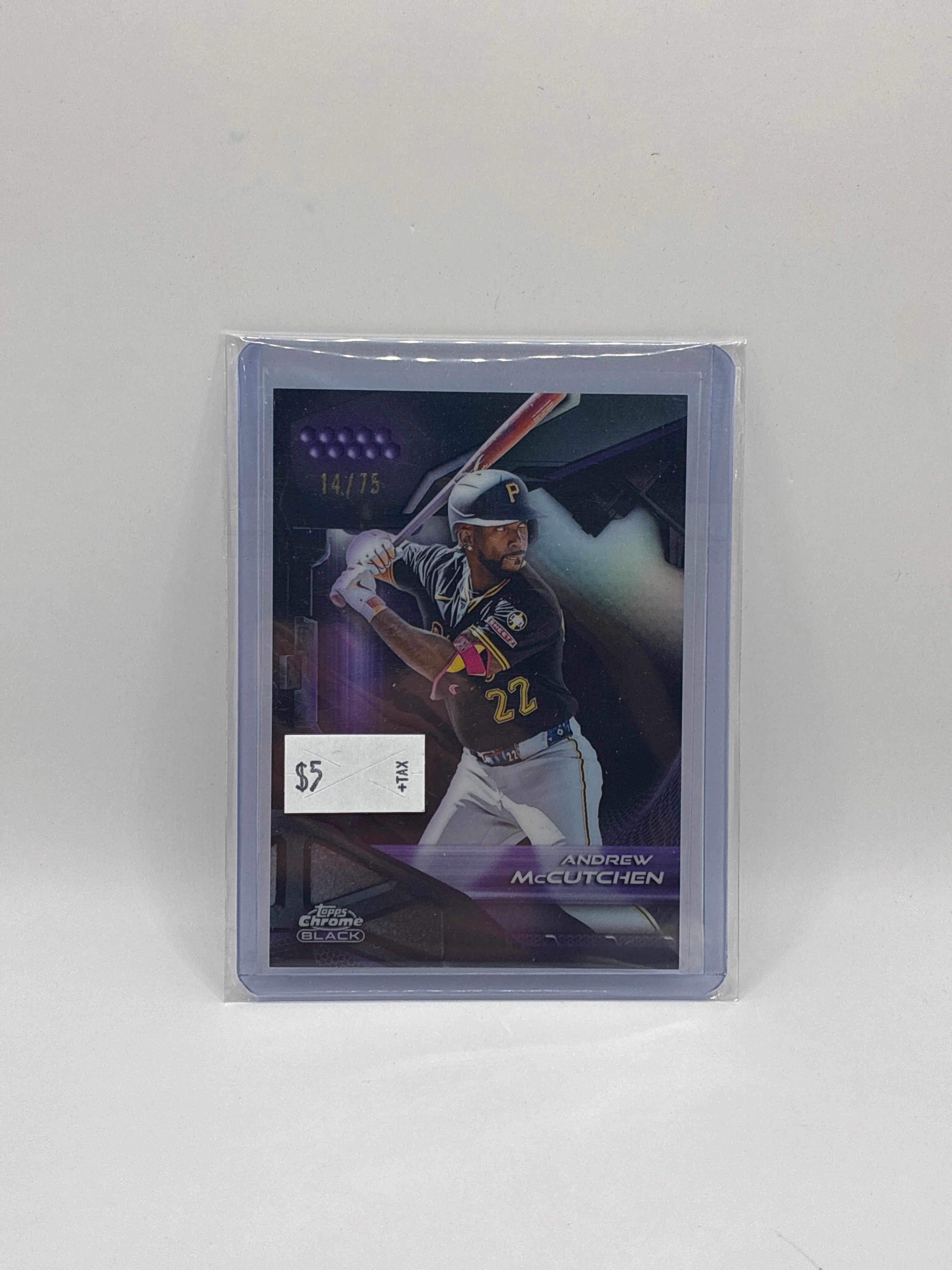 2026 Topps Chrome Black Andrew McCutchen Purple Refractor 14/75