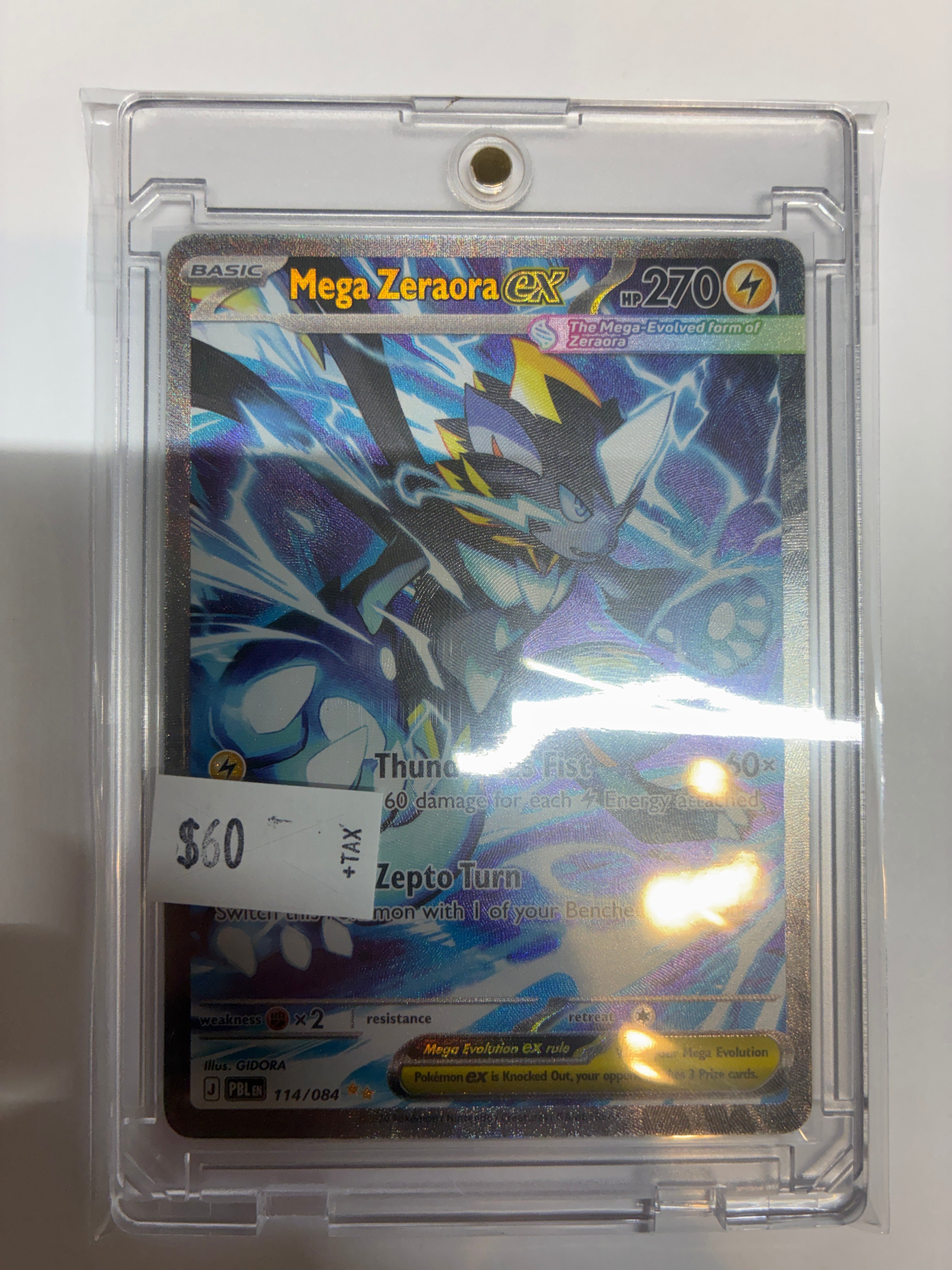 Mega Zeraora Ex 114/084 Me05: Pitch Black Holo
