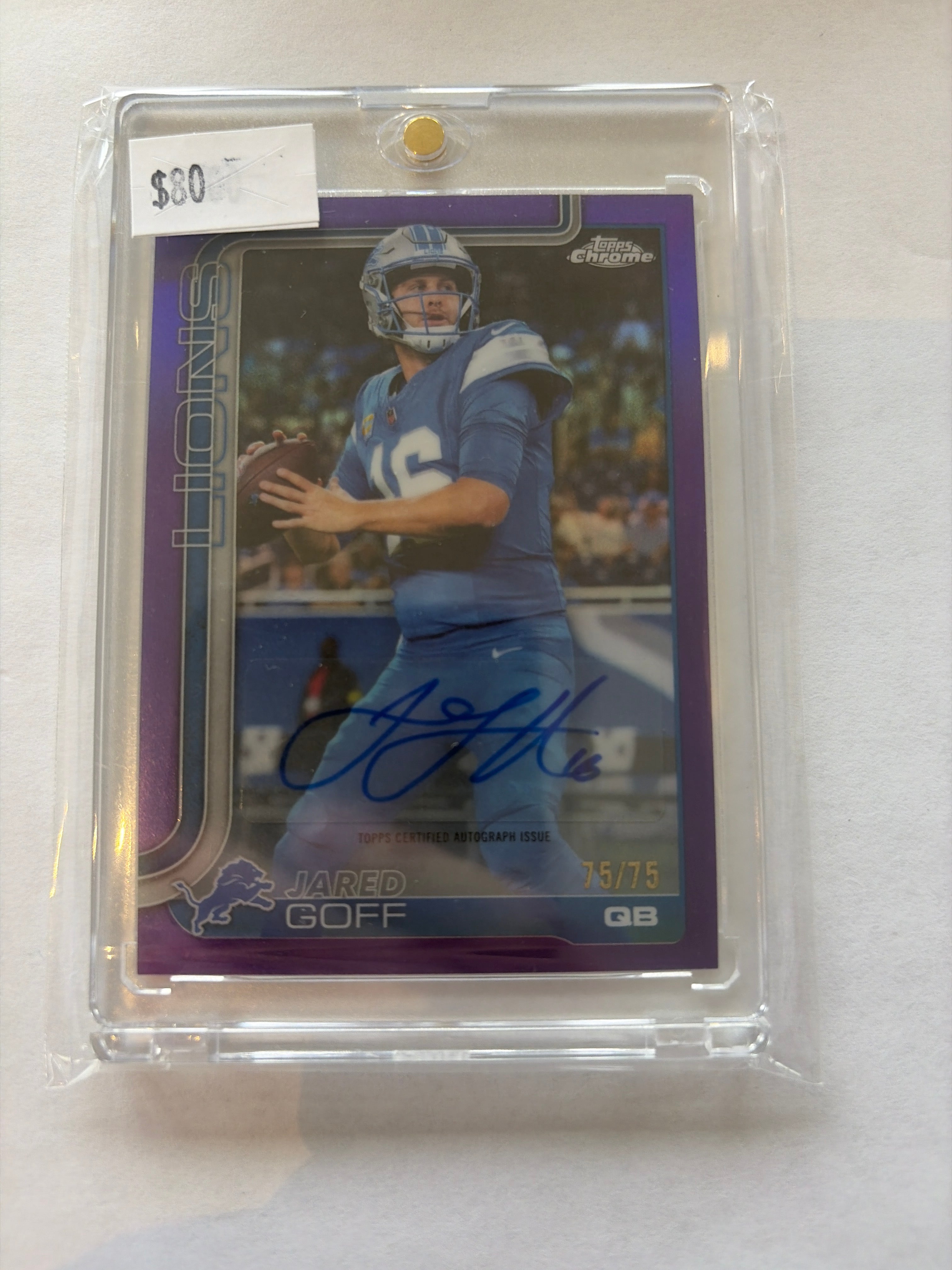 2025 Jared Goff auto 75/75