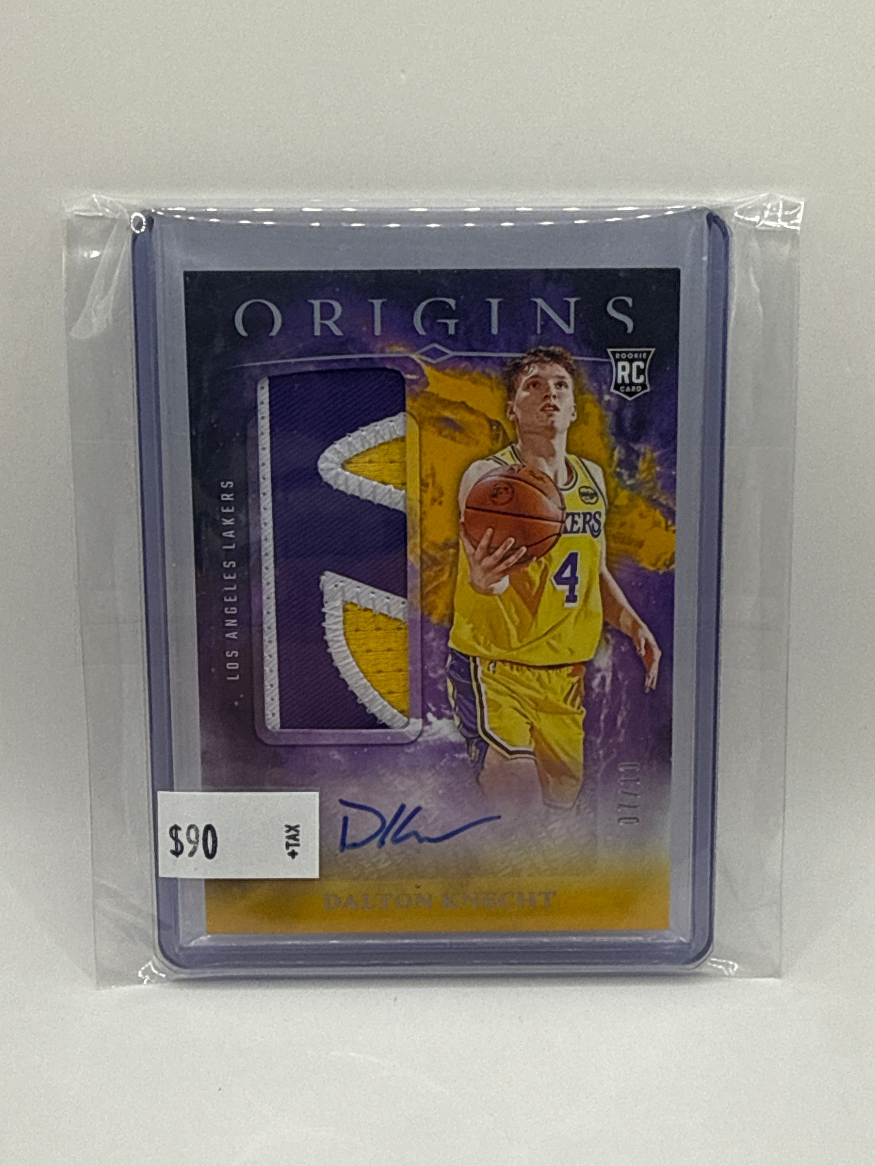 2025 Panini Origins Dalton Knecht RPA Gold 07/10