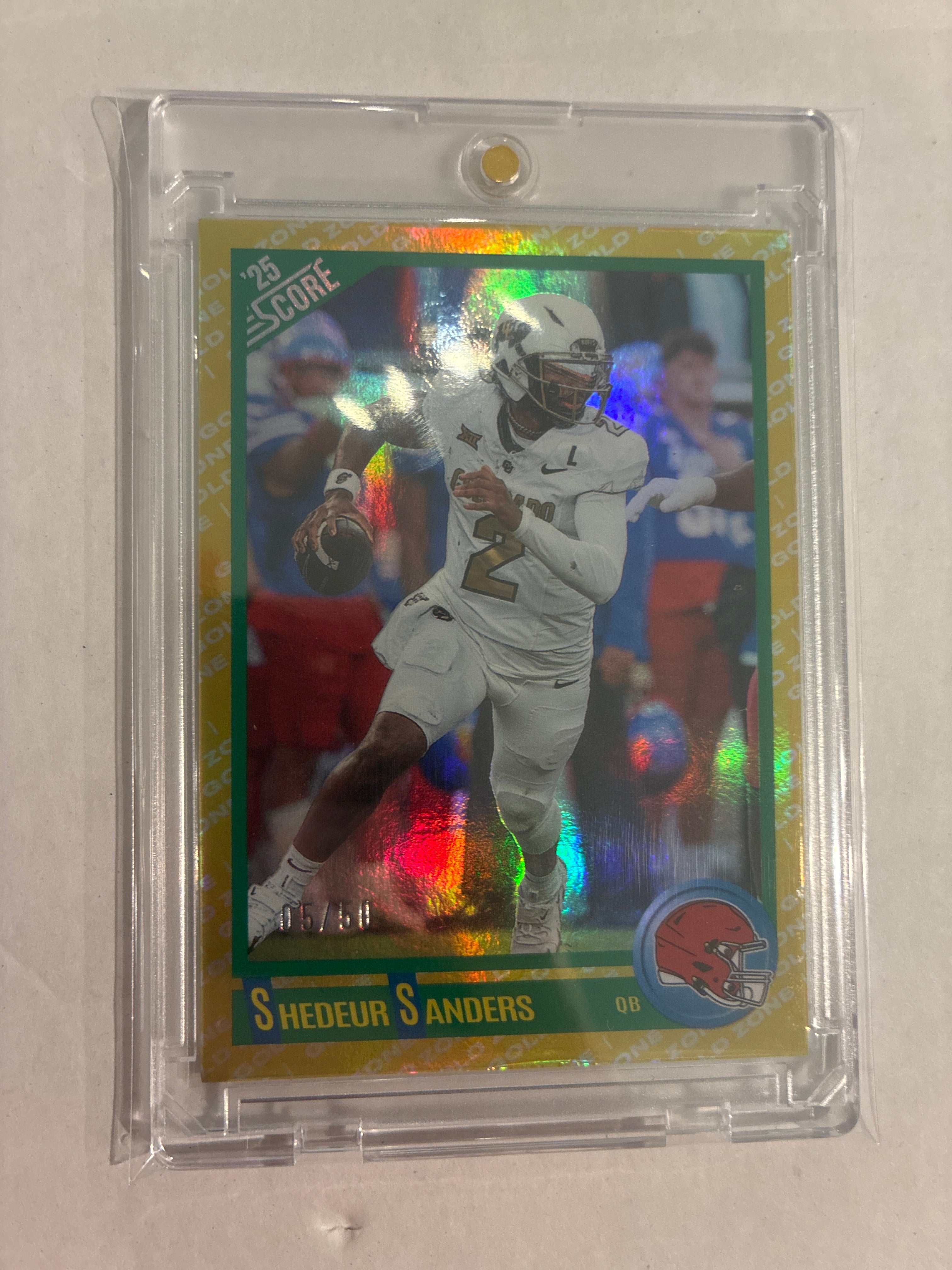 2025 Score Anniversary Rookie Shedeur Sanders Gold 05/50