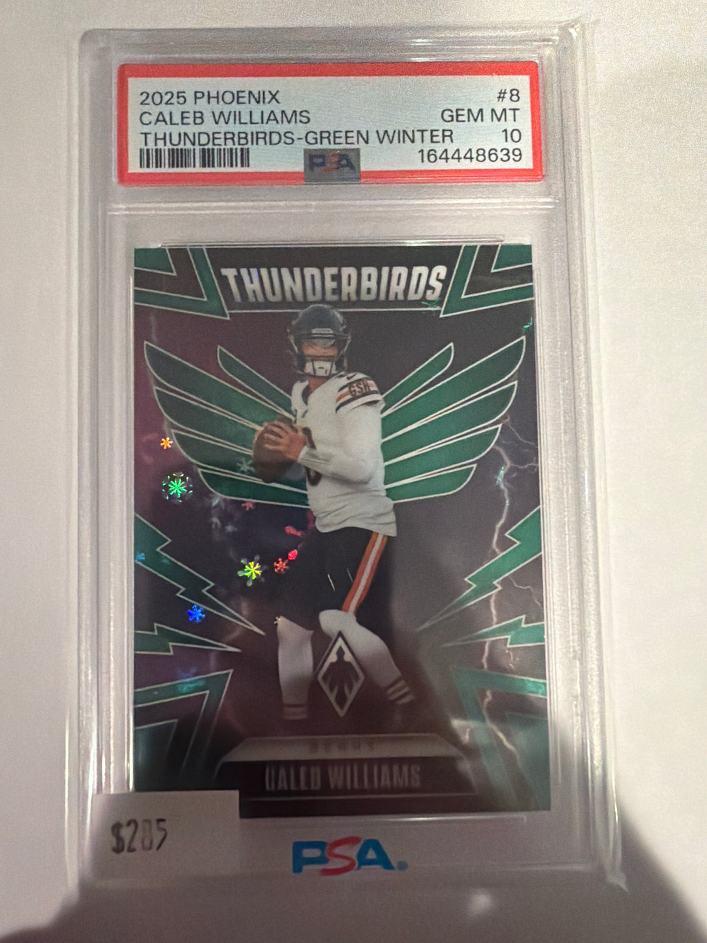2025 Phoenix Caleb Williams Thunderbirds-Green Winter PSA10