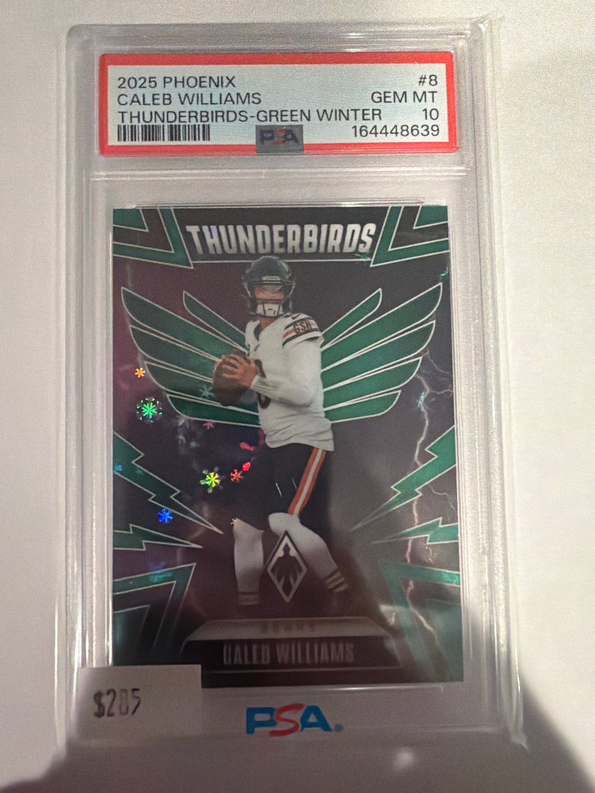 2025 Phoenix Caleb Williams Thunderbirds-Green Winter PSA10