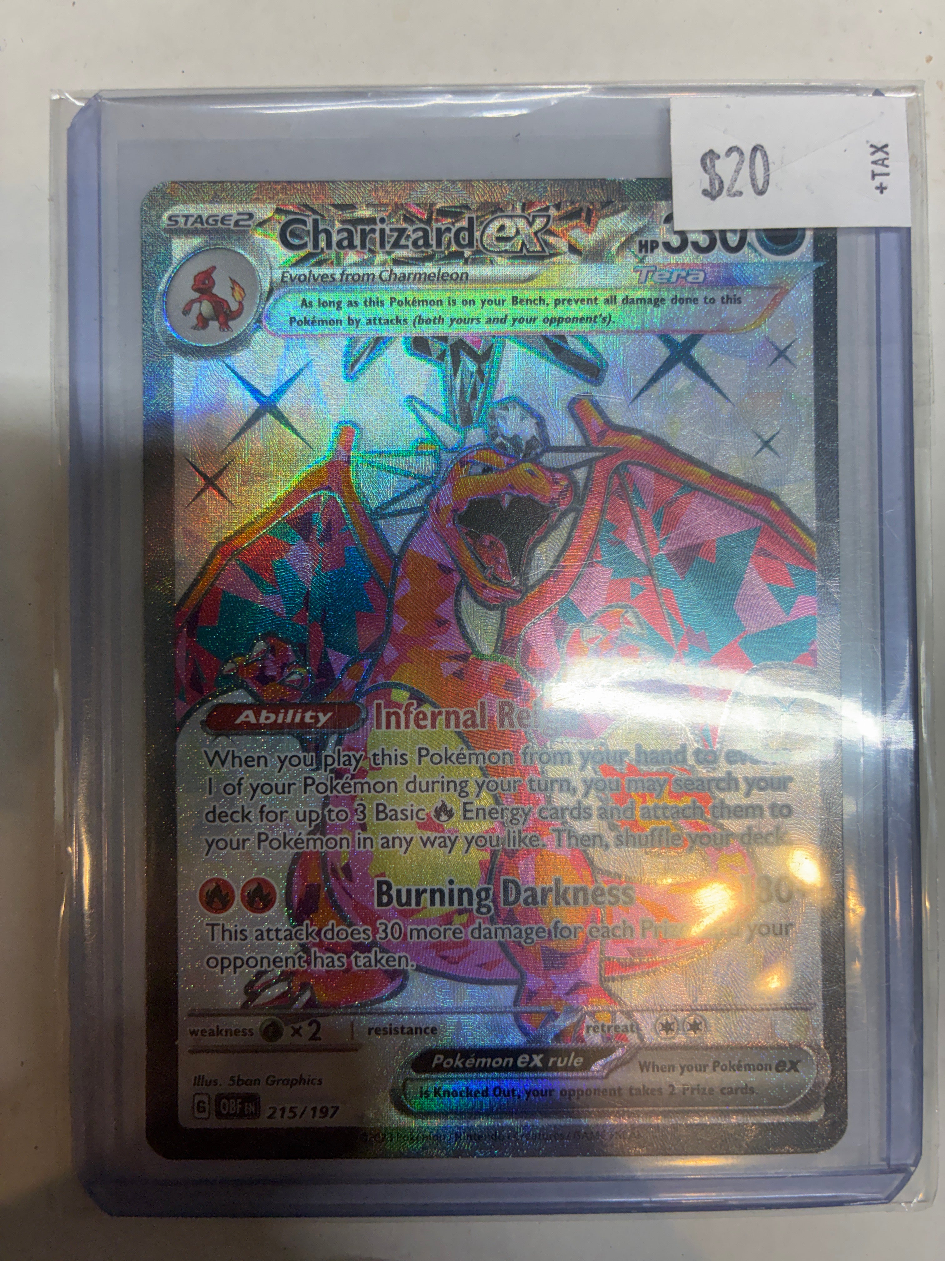 Charizard ex 215/197 SV03: Obsidian Flames Holo