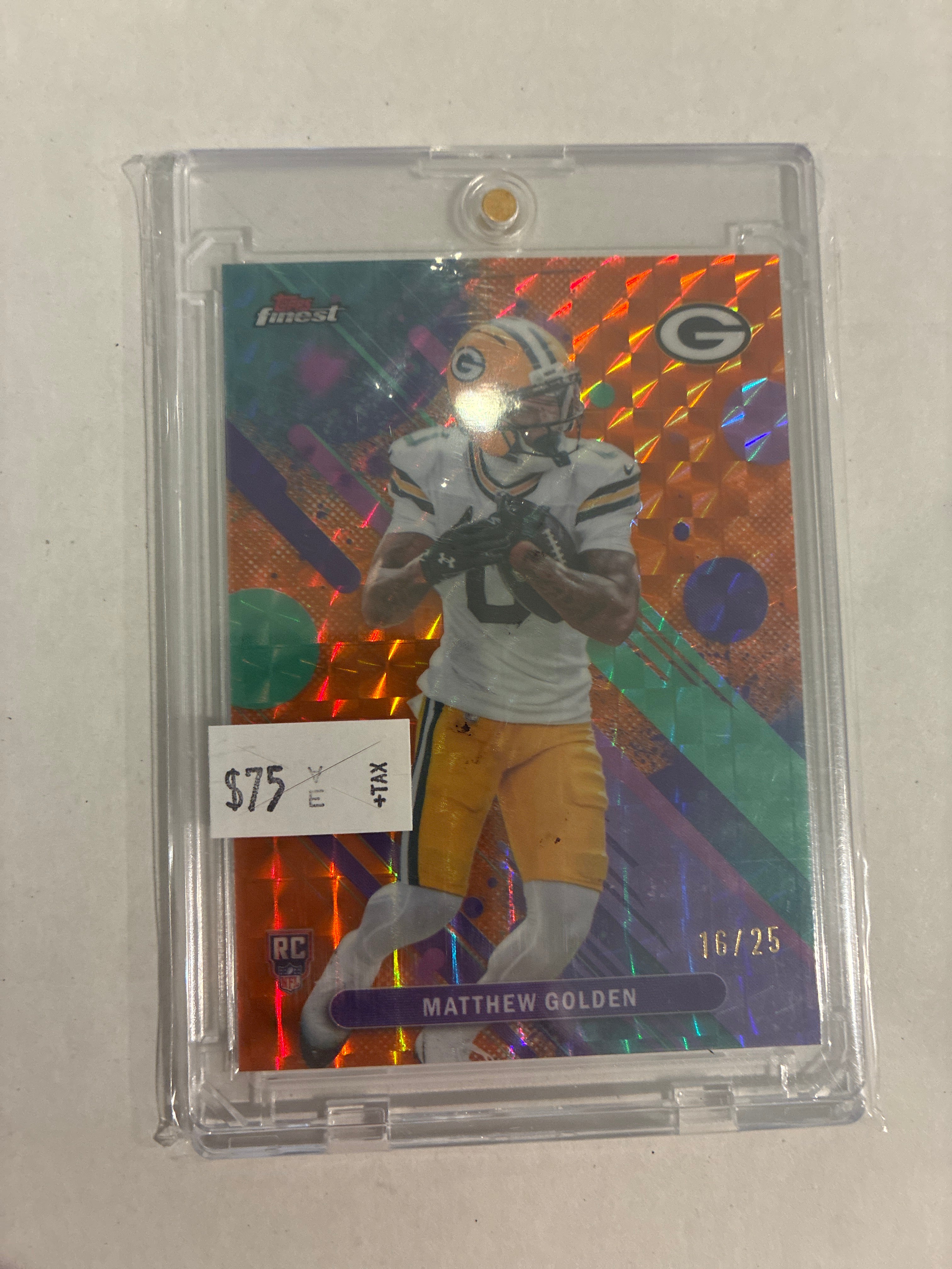 2025 Topps Finest Matthew Golden Orange Geometric 16/25