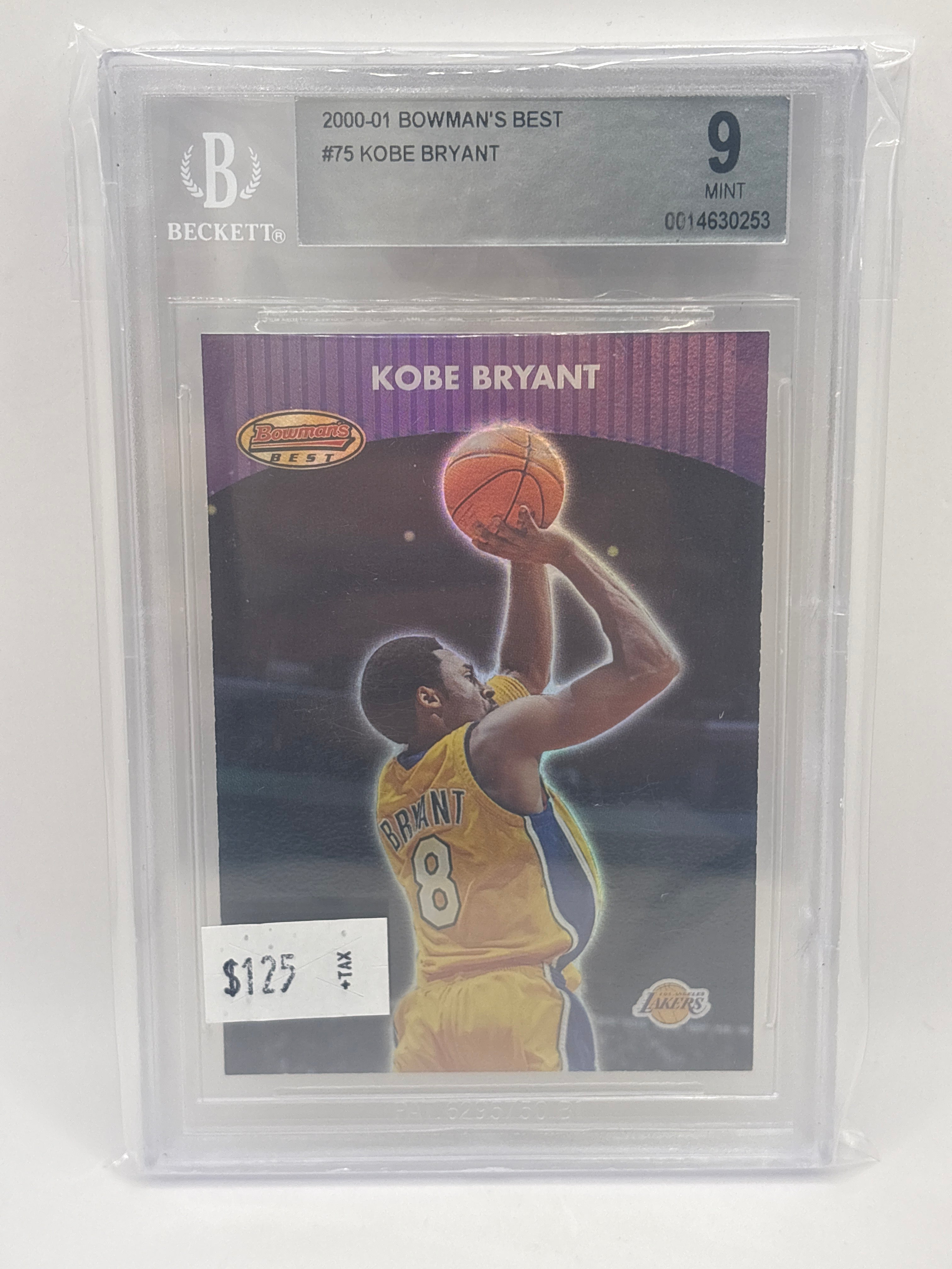2000-01 Bowman’s Best Kobe Bryant #75 Beckett 9