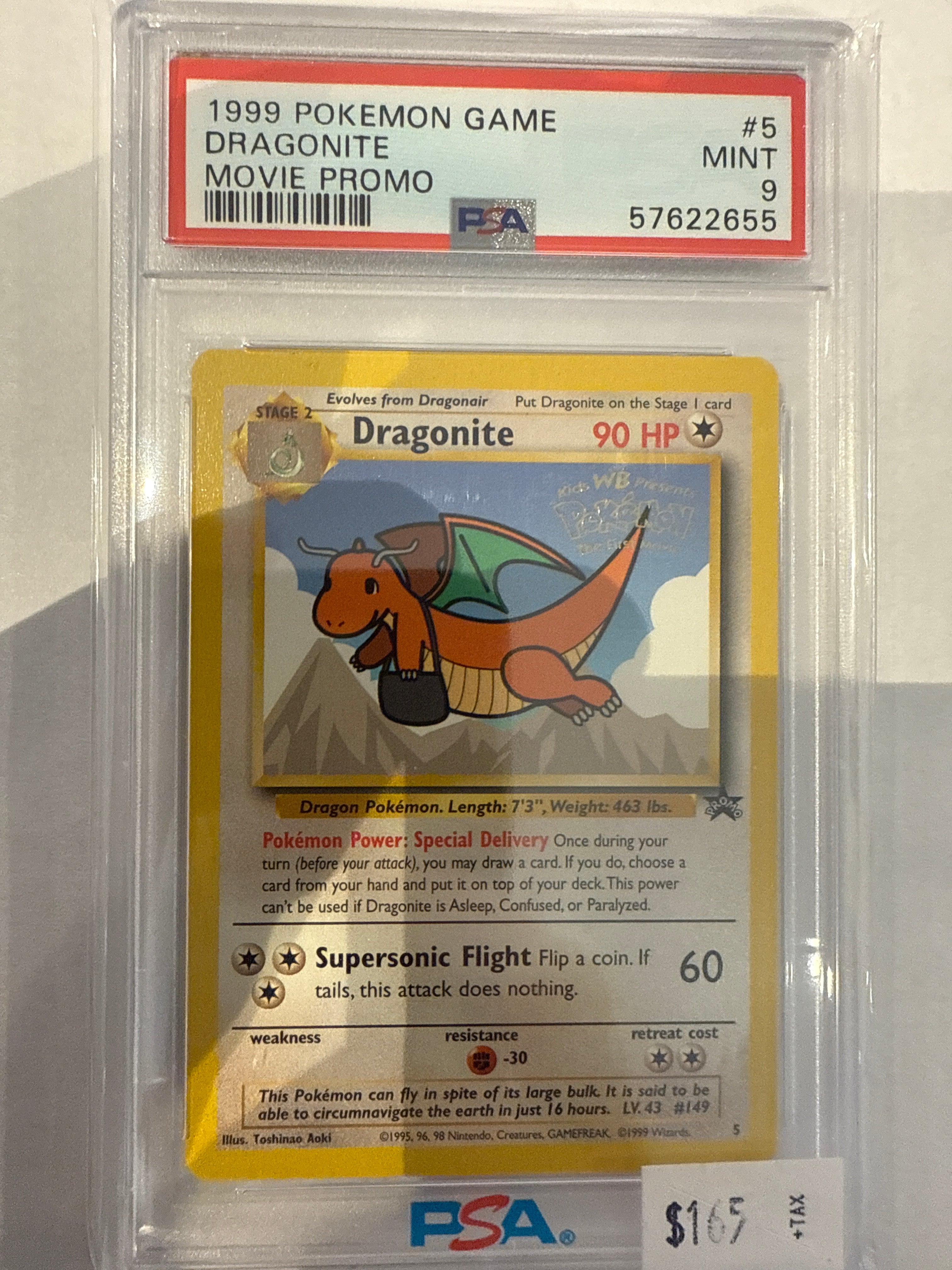1999 Dragonite Movie Promo PSA 9
