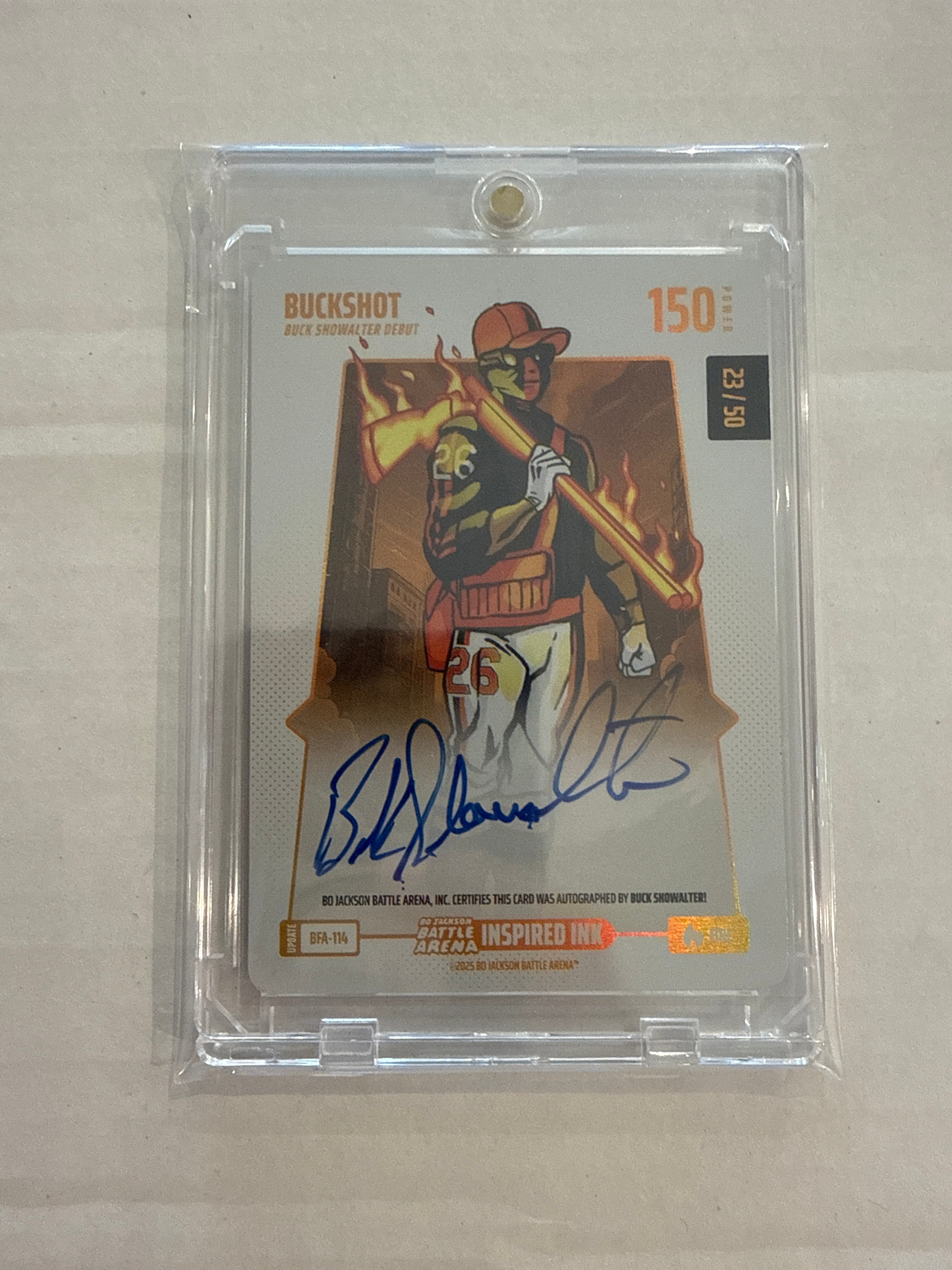2025 BOBA Inspired Ink Buckshot On Card Autograph Fire Parallel