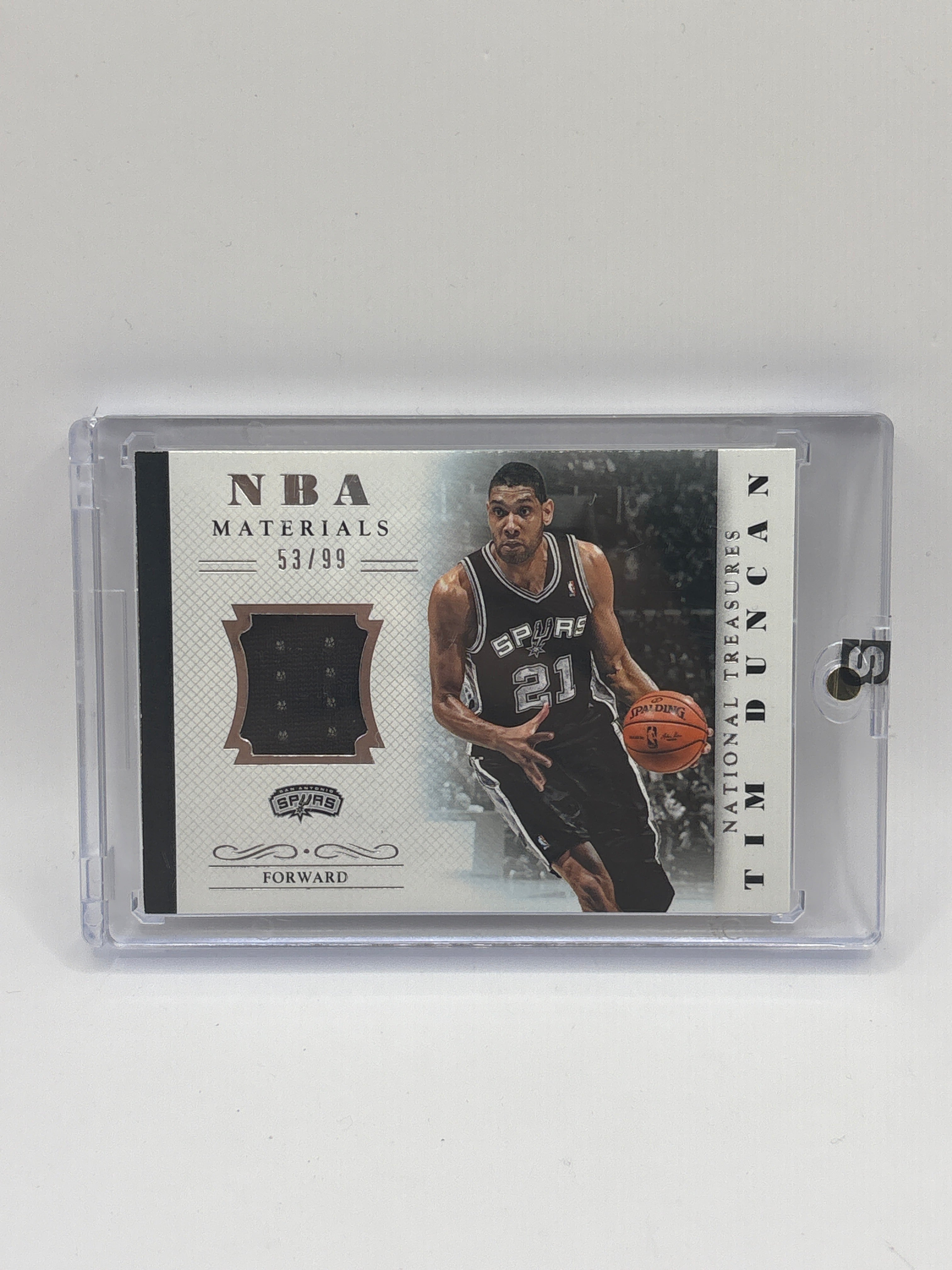2013 National Treasures NBA Materials Tim Duncan Game Used PATCH /99 #30 Spurs