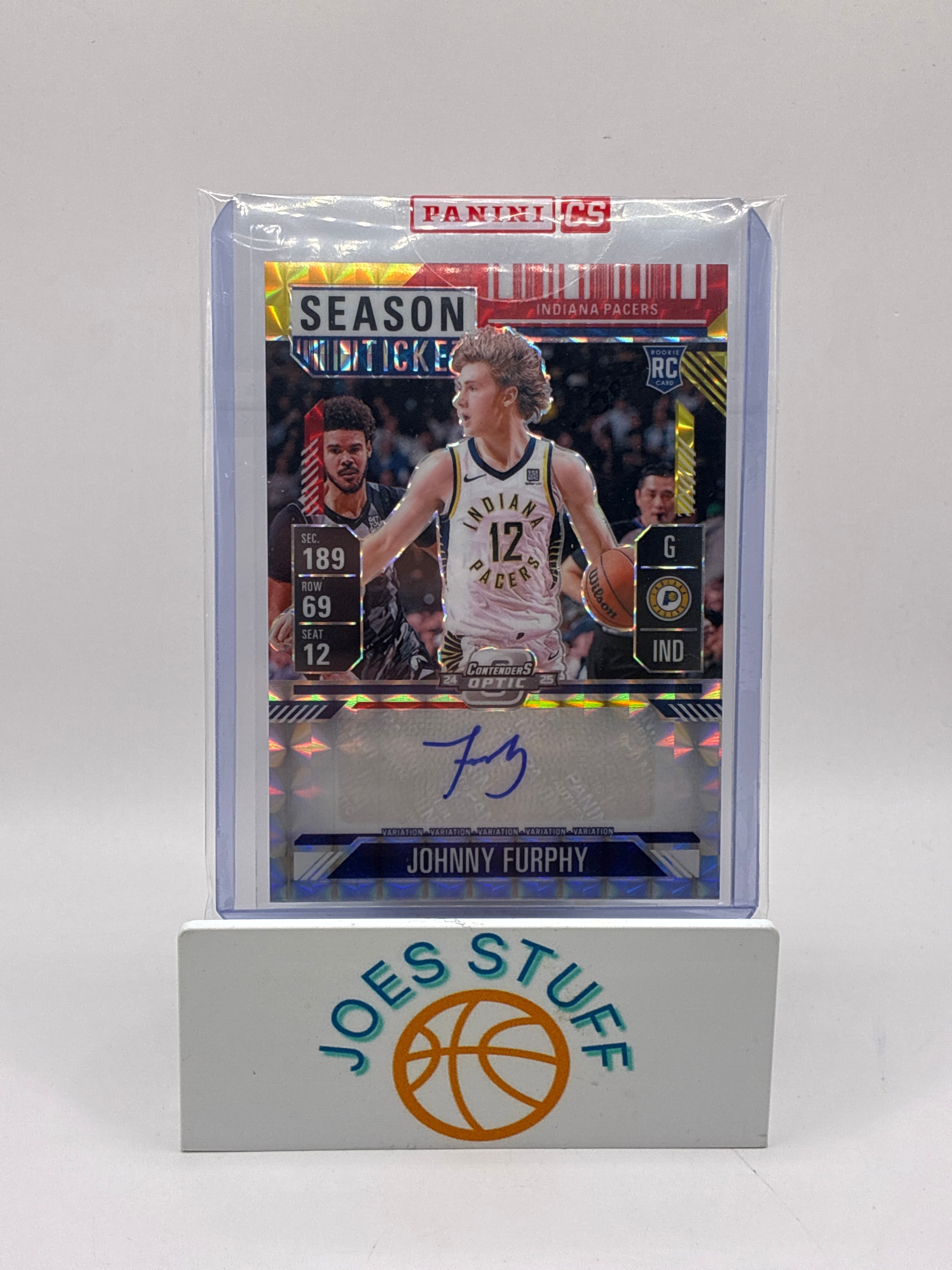 2025 Panini Johnny Furphy Season Ticket Autograph Shiny Mosaic